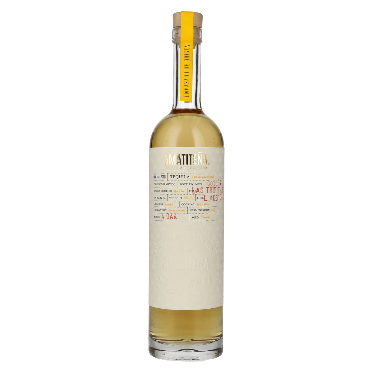Amatiteña Tequila Reposado 100% Pure Agave 42% ABV 0.7l