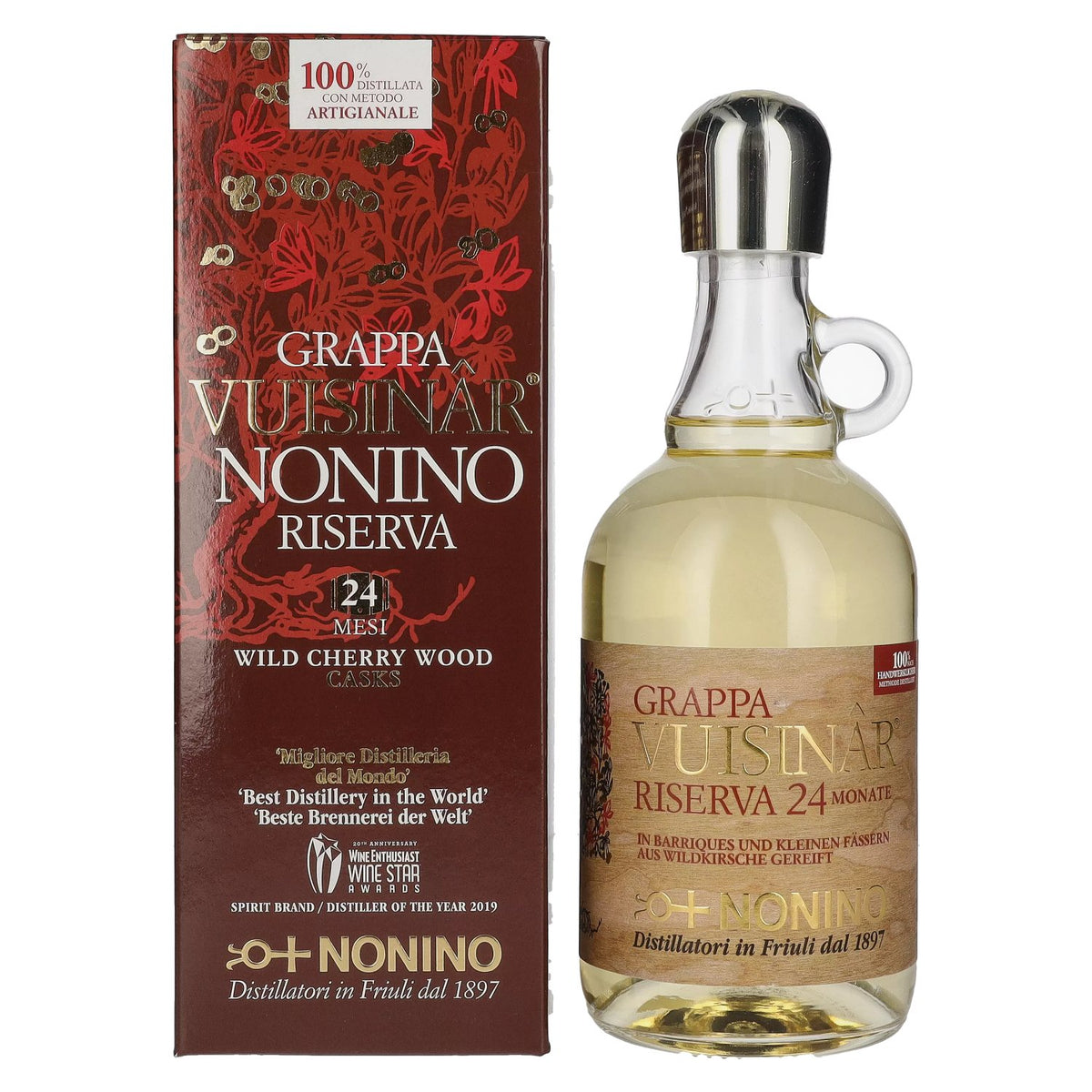 Nonino Grappa Vuisinâr Riserva 24 Mesi 41% Vol. 0,7l in Geschenkbox