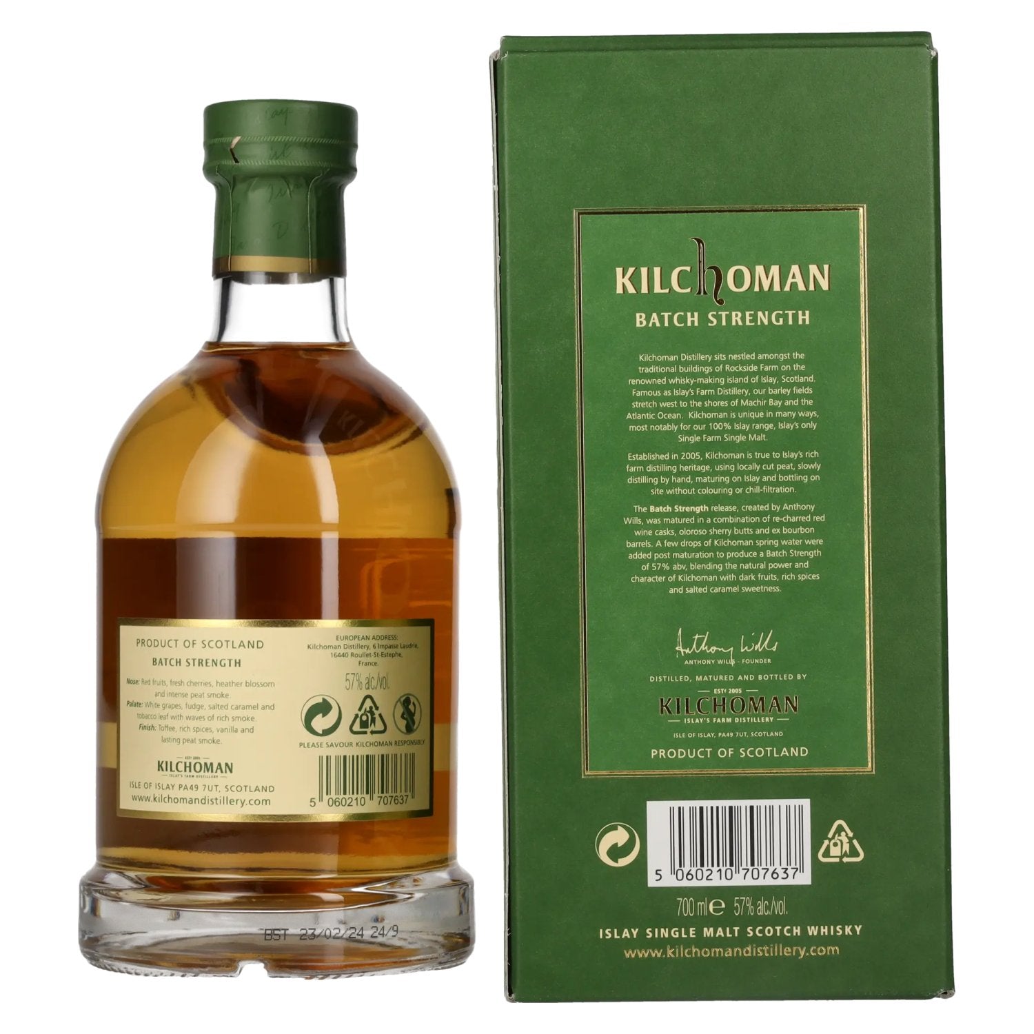 Kilchoman BATCH STRENGTH Islay Single Malt Scotch Whisky 57% Vol. 0,7l in Geschenkbox