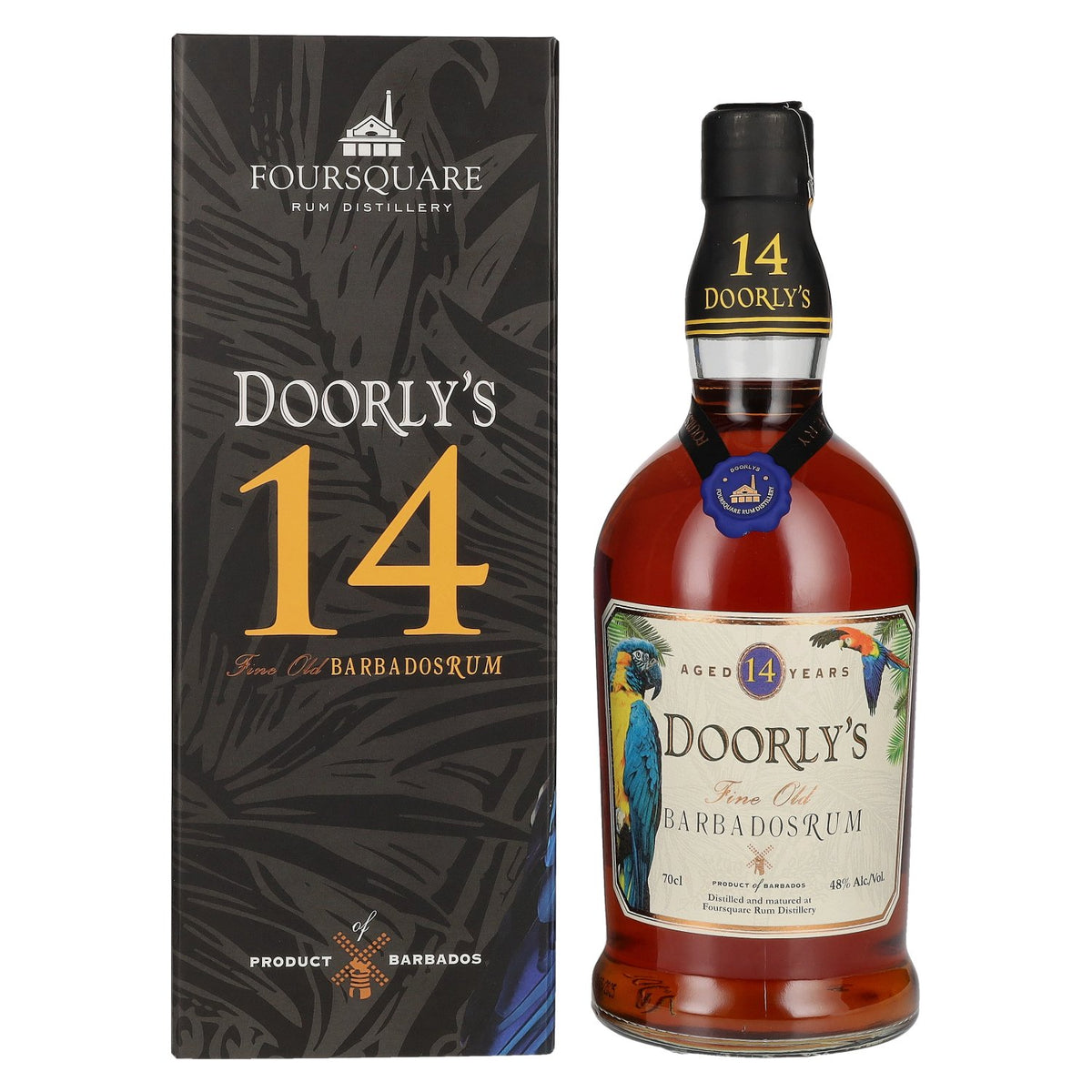 Foursquare Doorly's 14-Year-Old Fine Old Barbados Rum, 48% ABV, 0.7 litres, in a gift box