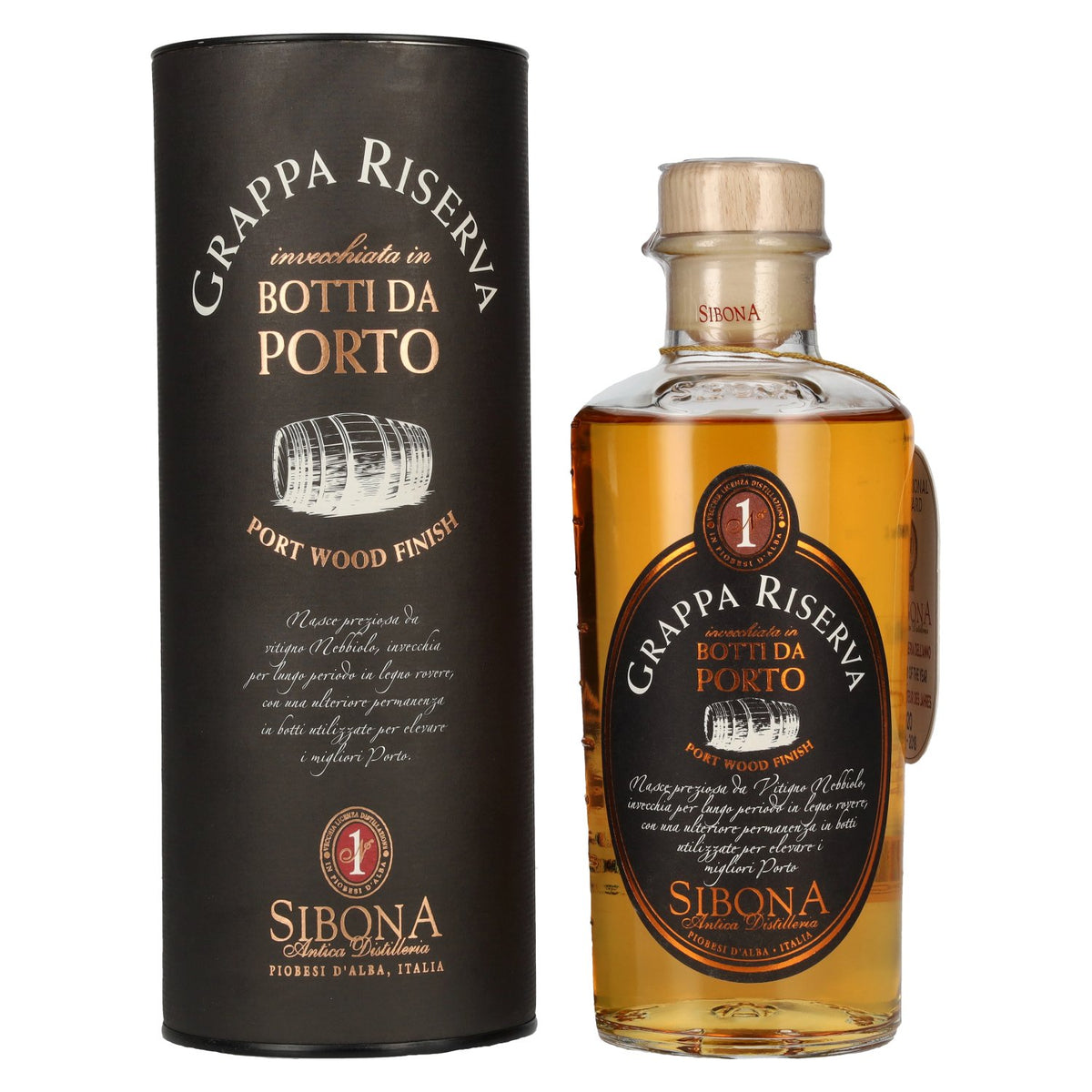 Sibona GRAPPA RISERVA PORTO Casks 40% Vol. 0.5l in gift box