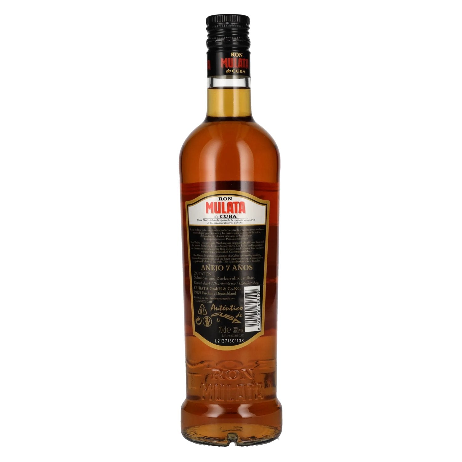 Ron Mulata de Cuba Añejo 7 Años 38% Vol. 0.7l