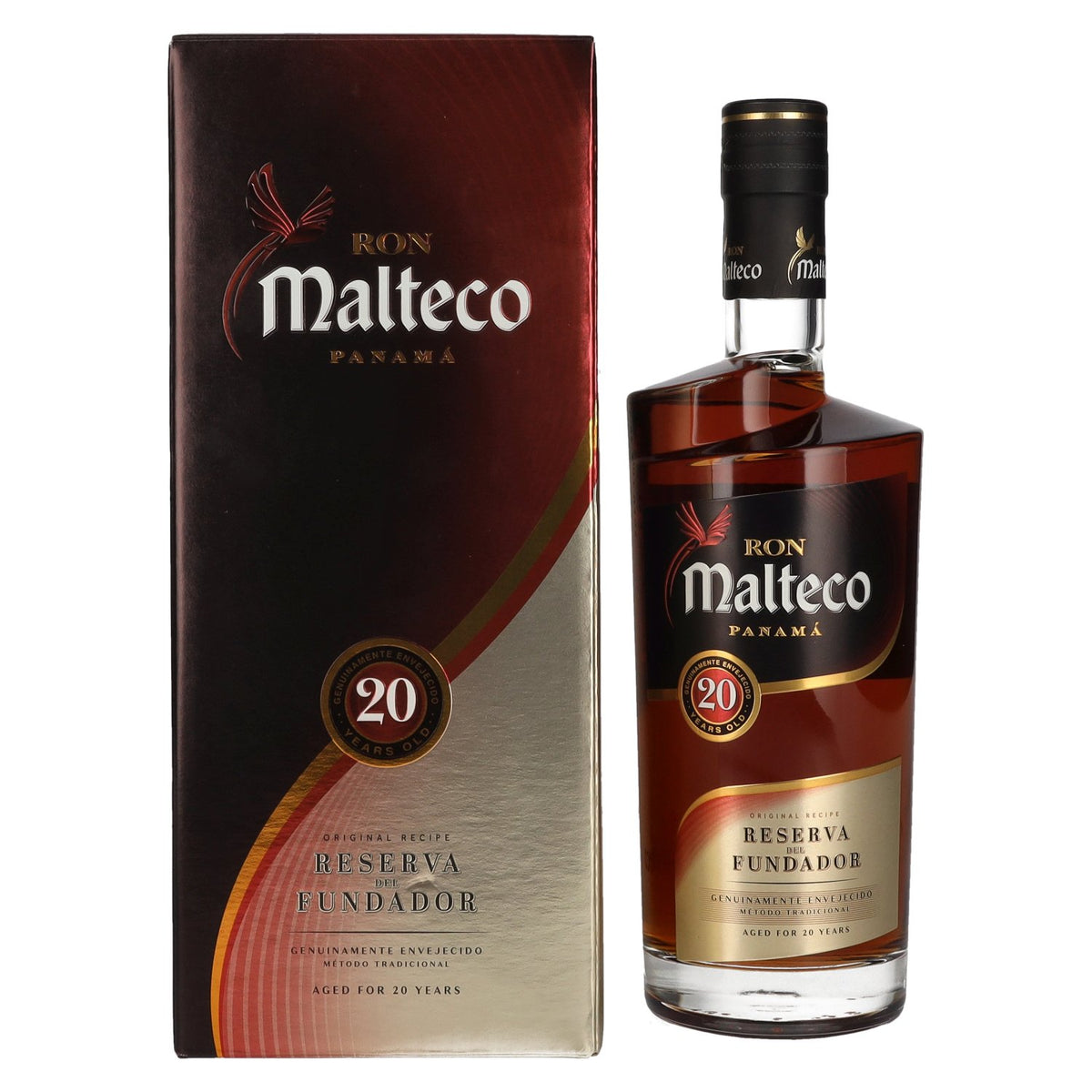 Ron Malteco 20 Años Reserva del Fundador 40% ABV 0.7l in a gift box