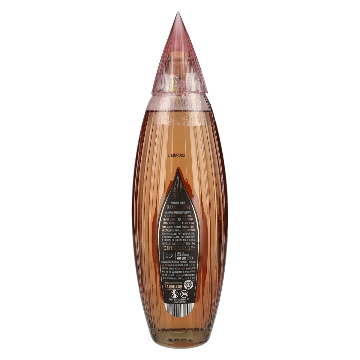 Kaa Dos Selection Organic Tequila BLANCO ROSADO 100% Puro de Agave Azul 40% Vol. 0,7l