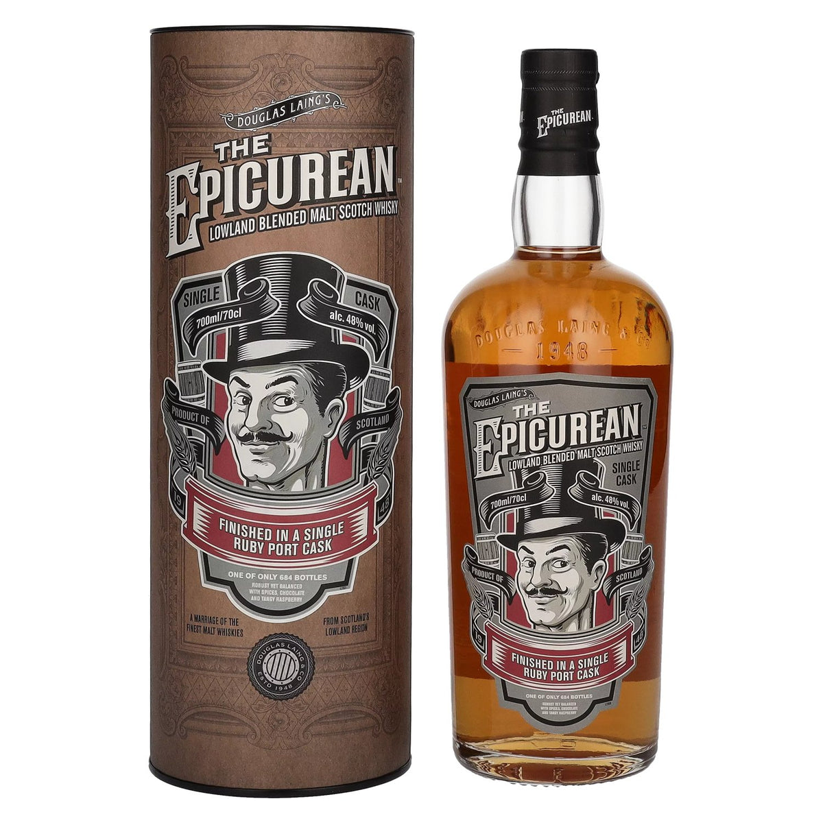 Douglas Laing THE EPICUREAN Ruby Finish Limited Edition 48% Vol. 0.7L in gift box