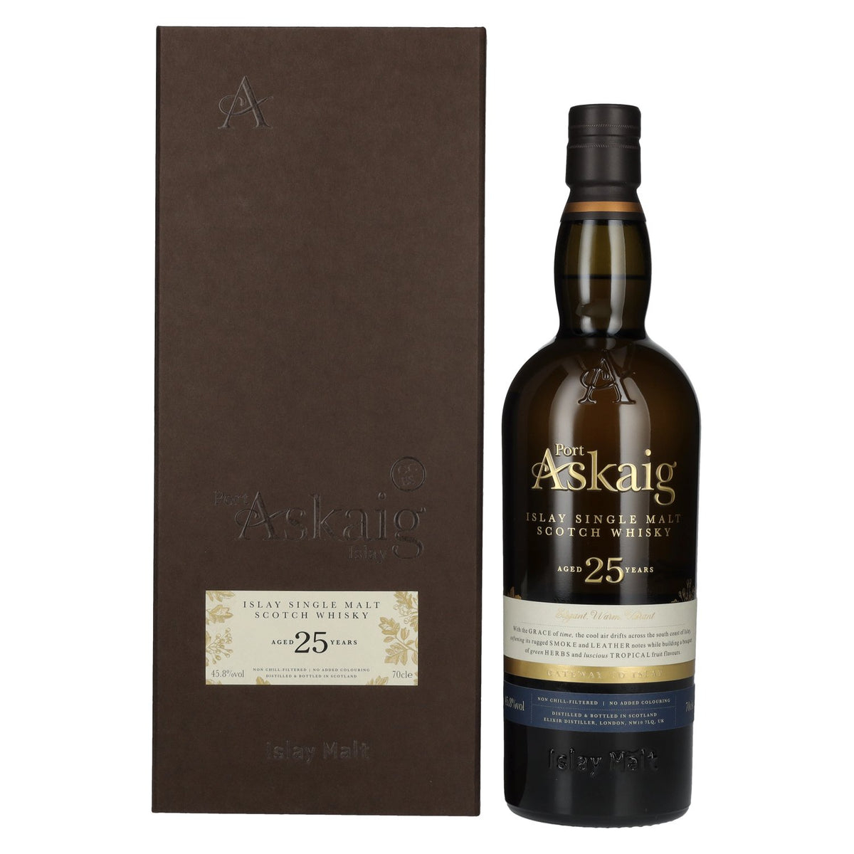 Port Askaig Islay 25 Years Old Islay Single Malt Scotch Whisky 45.8% Vol. 0.7l in gift box