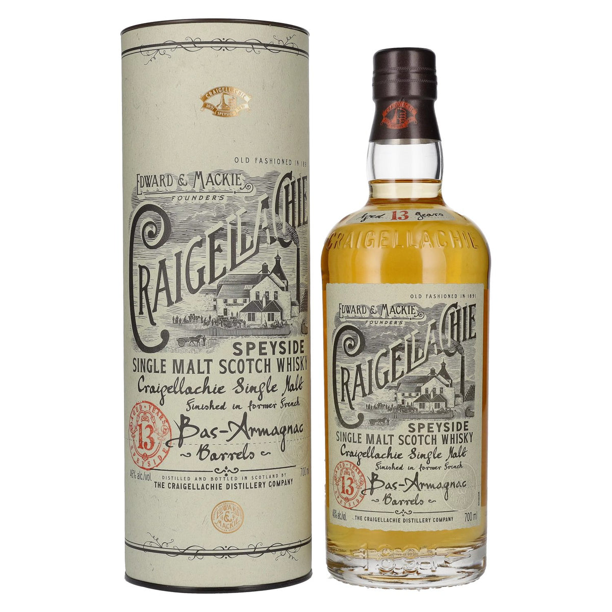 Craigellachie 13 Years Old Bas Armagnac Cask Finish Speyside Single Malt 46% Vol. 0,7l in Geschenkbox