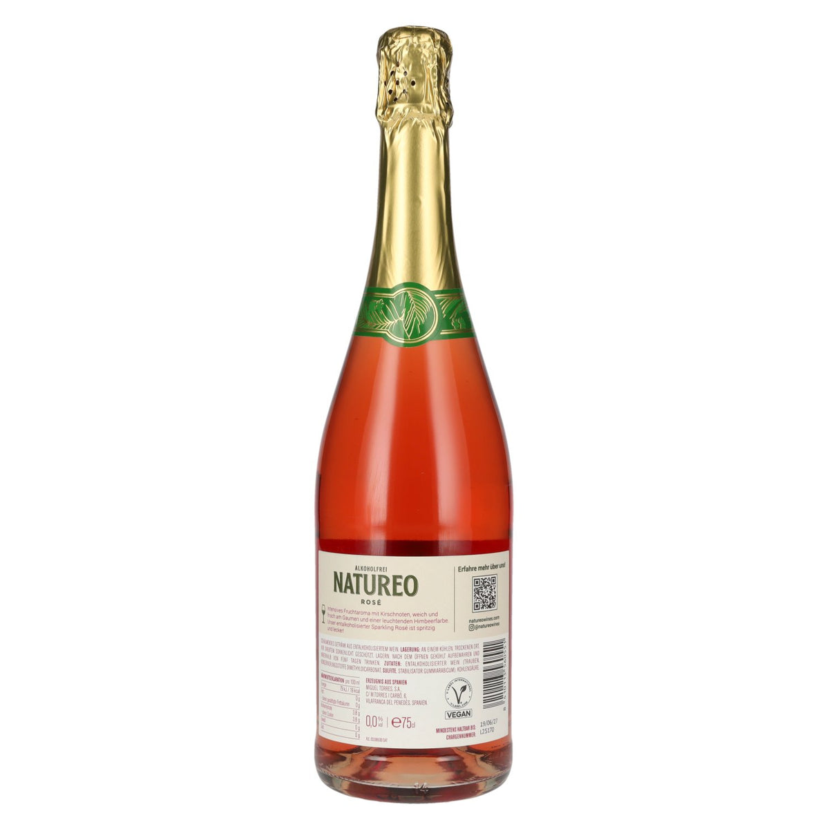 Torres Natureo Sparkling Rosé, non-alcoholic, 0.75 l