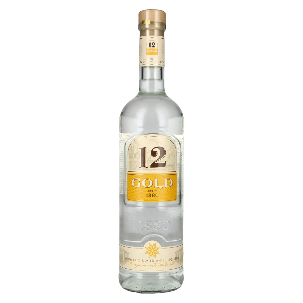 12 GOLD Aniseed Liqueur by Ouzo 12 36% vol. 0.7 l