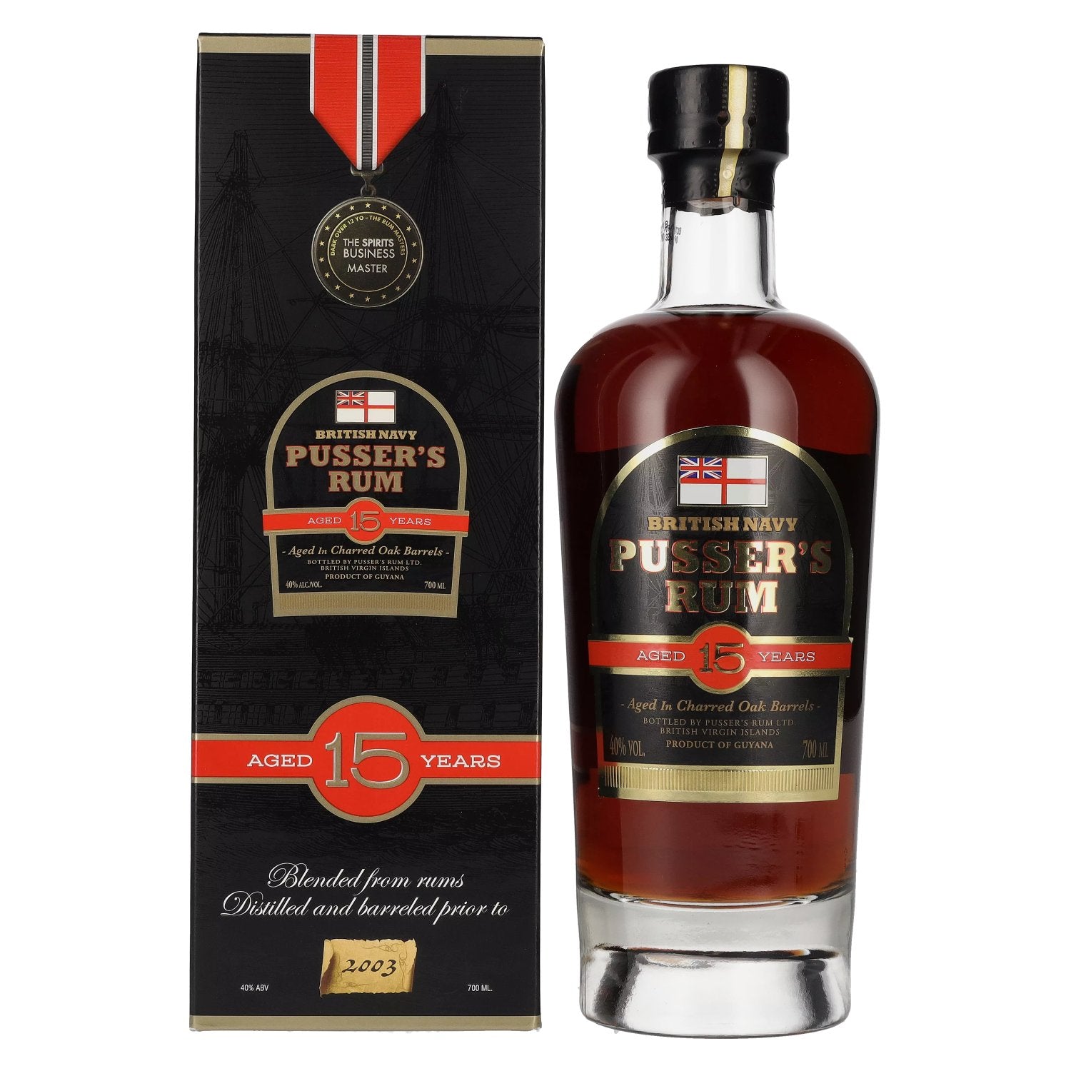 Pusser's Nelson's Blood 15 Years Old 40% Vol. 0.7l in gift box