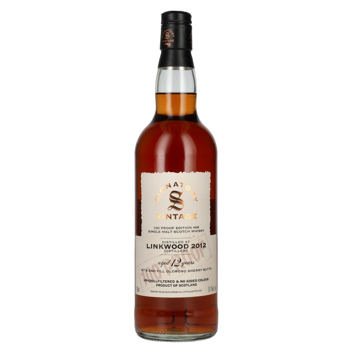 Signatory Vintage 100 Proof Edition LINKWOOD 12 Years Old Single Malt #68 2012 57.1% Vol. 0.7l