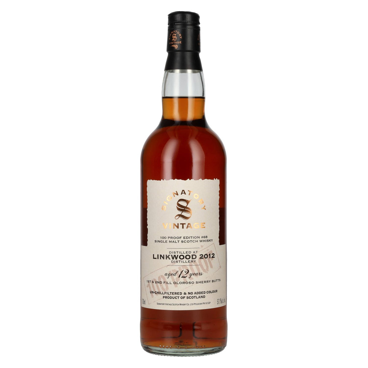 Signatory Vintage 100 Proof Edition LINKWOOD 12 Years Old Single Malt #68 2012 57.1% Vol. 0.7l