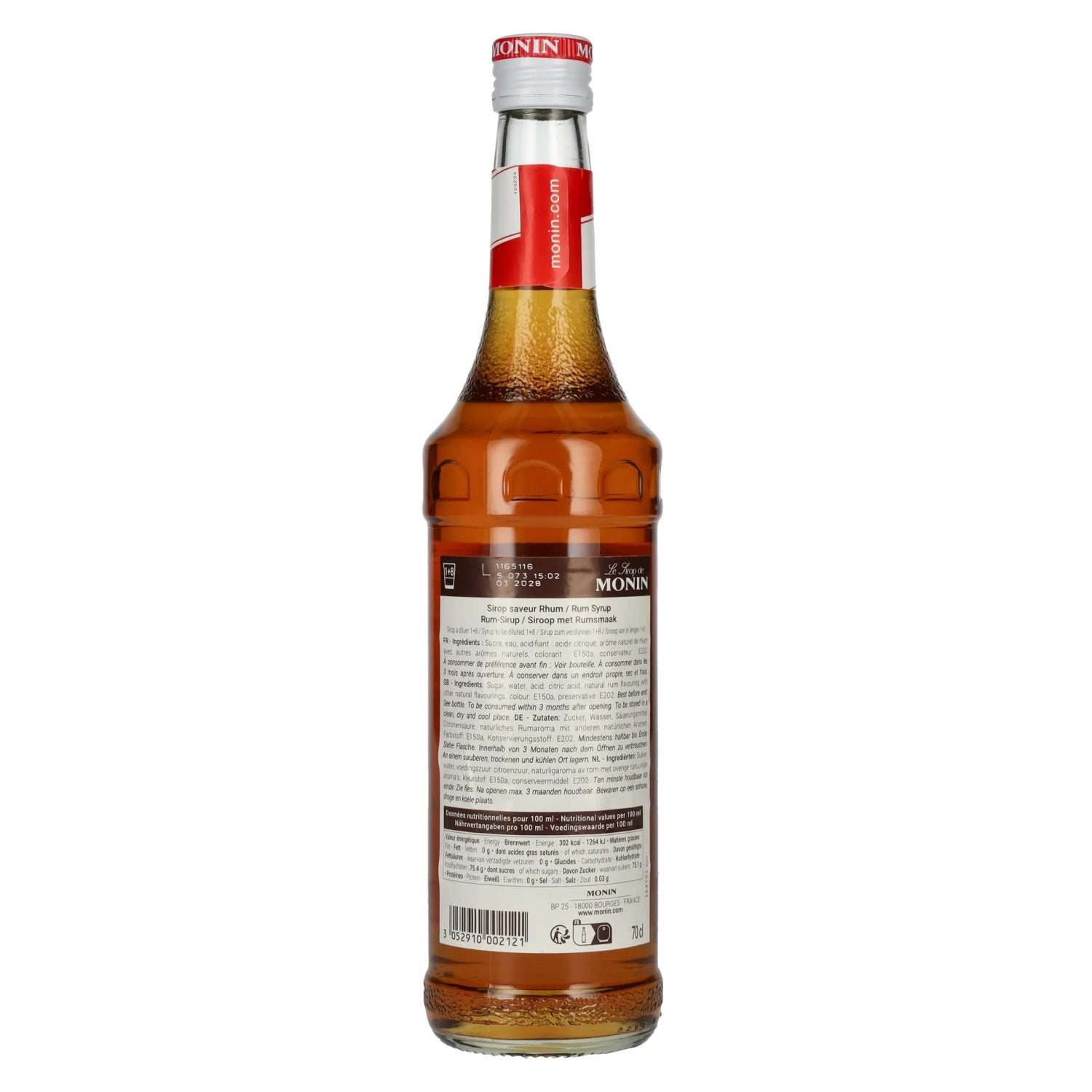 Monin Caribbean Rum Flavored Syrup 0.7l
