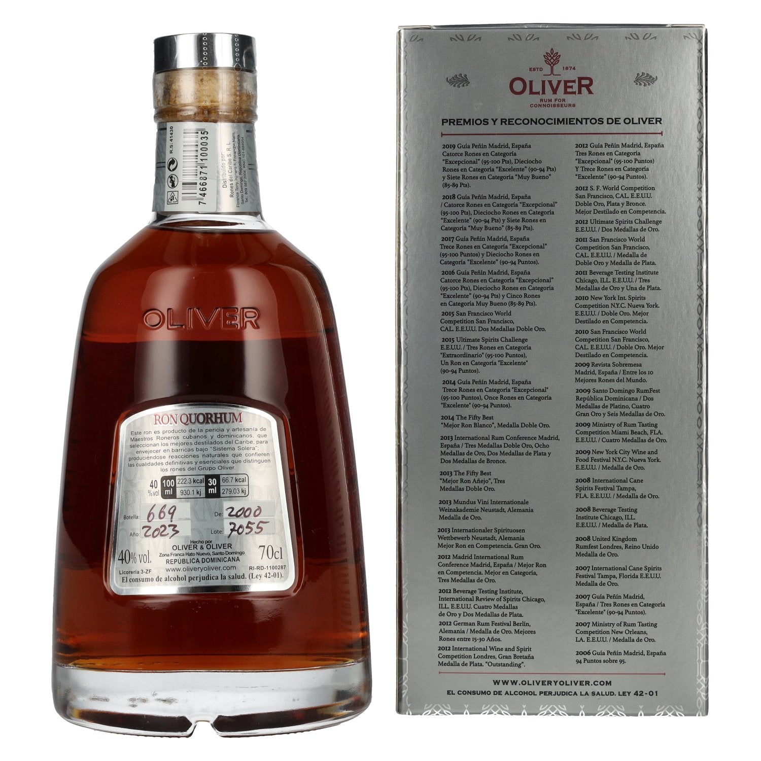 Ron Quorhum 23 Sistema Solera 40% Vol. 0,7l in Geschenkbox
