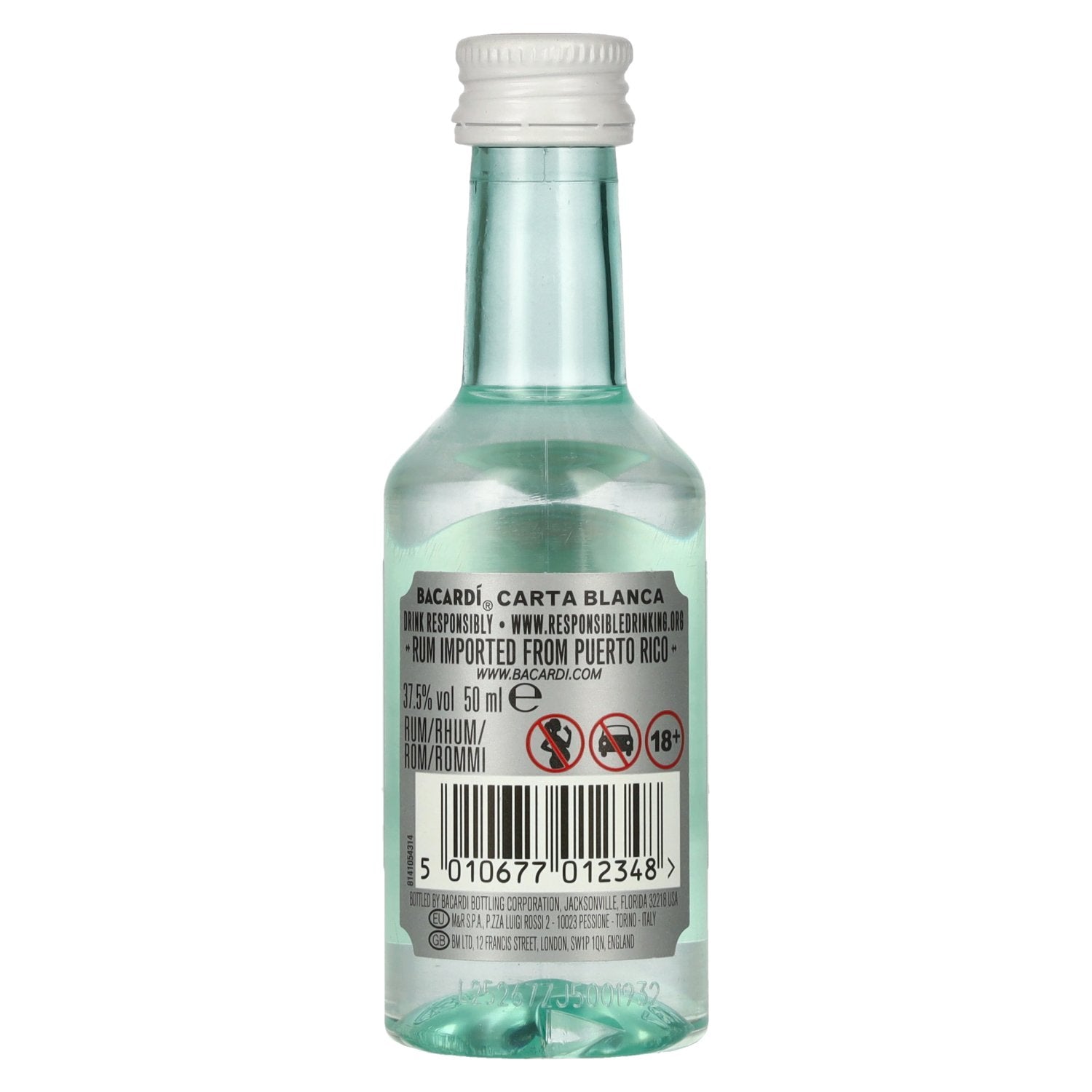 Bacardi Ron Carta Blanca Superior 37,5% Vol. 0,05l PET