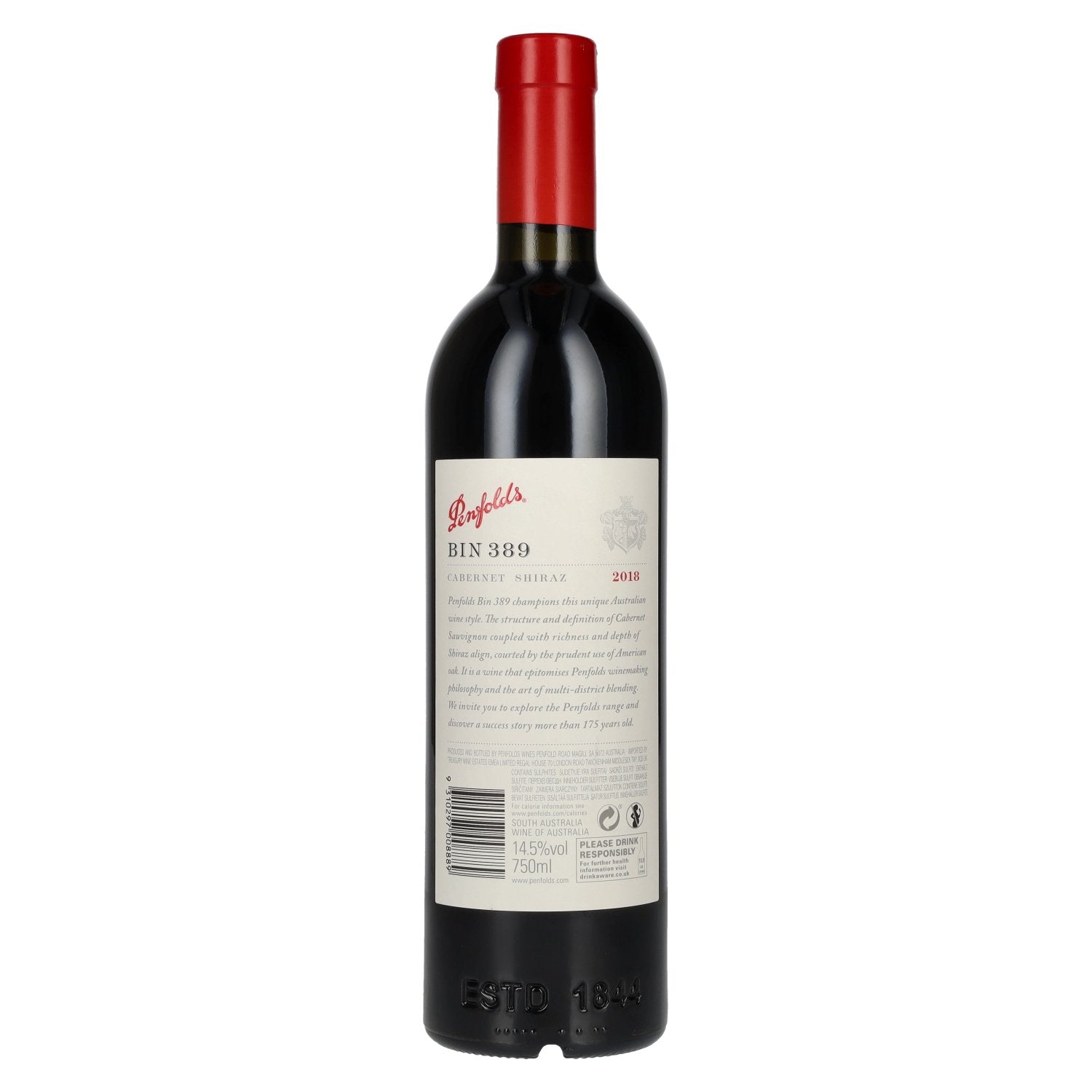 Penfolds BIN 389 Cabernet Shiraz 2018 14,5% Vol. 0,75l