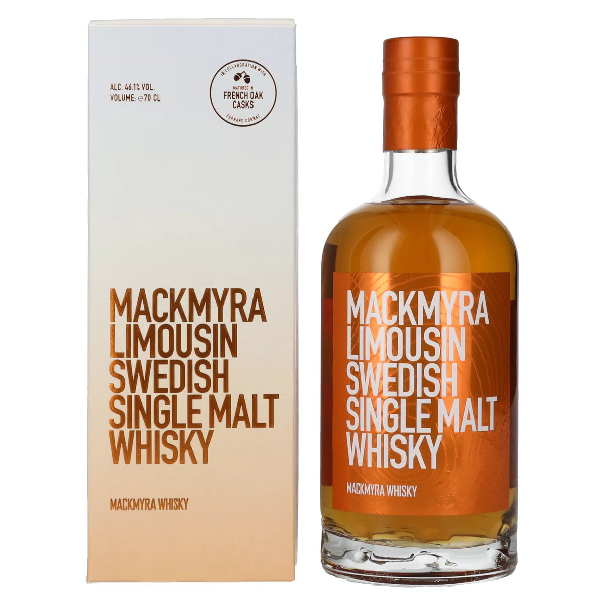 Mackmyra LIMOUSIN Swedish Single Malt Whisky 46.1% Vol. 0.7l in gift box