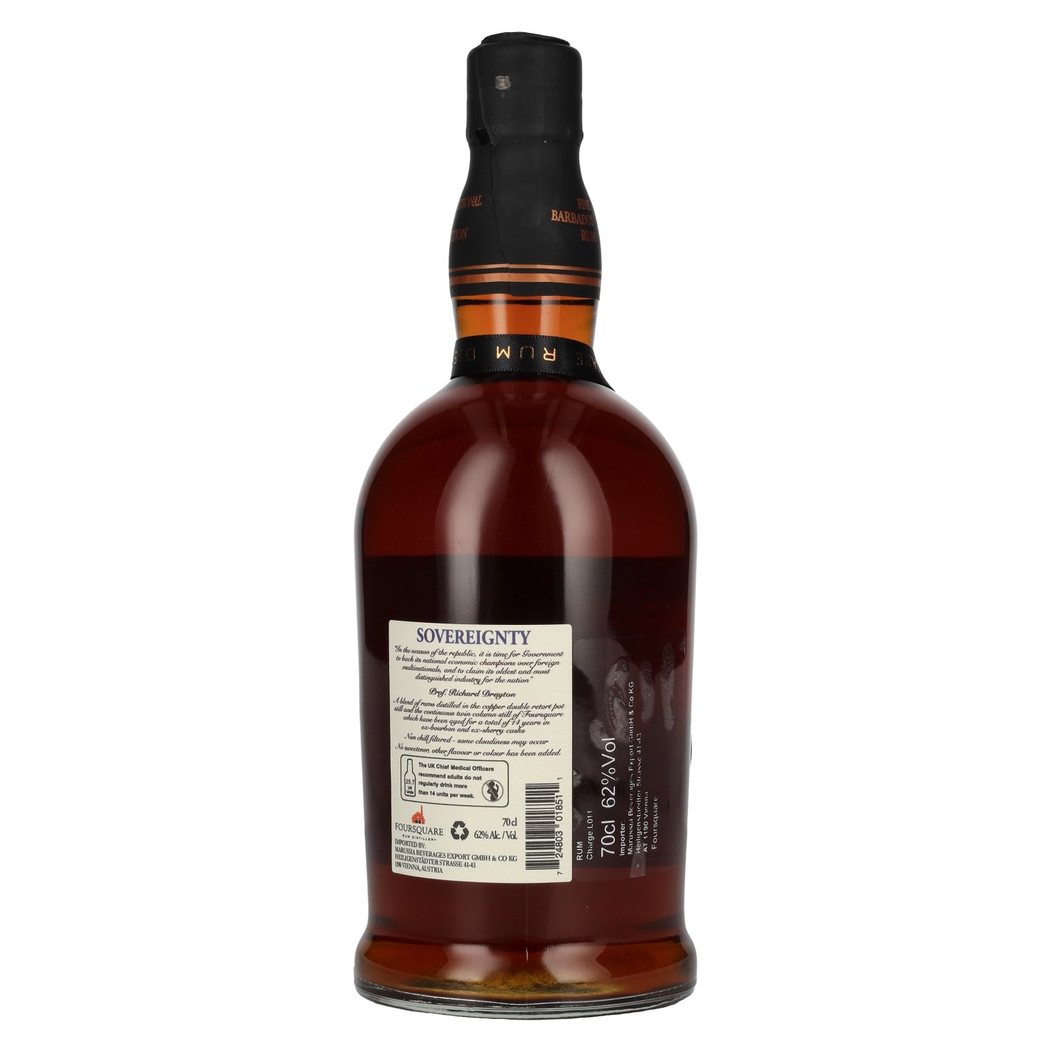 Foursquare 14 Years Old SOVEREIGNTY Single Blended Rum 62% Vol. 0,7l
