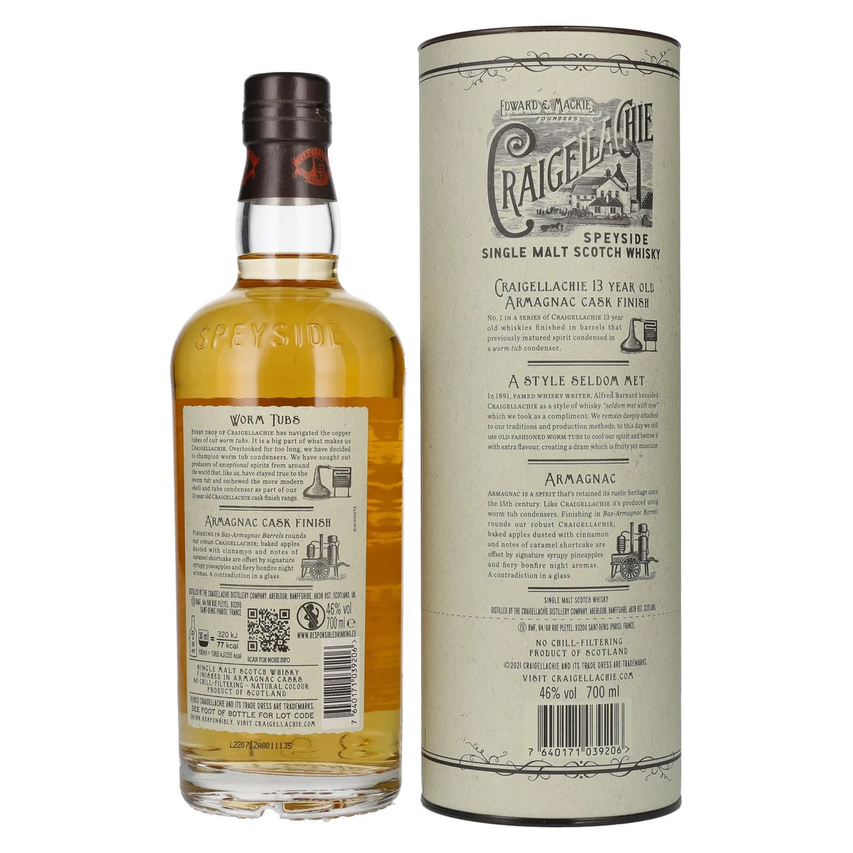 Craigellachie 13 Years Old Bas Armagnac Cask Finish Speyside Single Malt 46% Vol. 0.7l in Gift Box