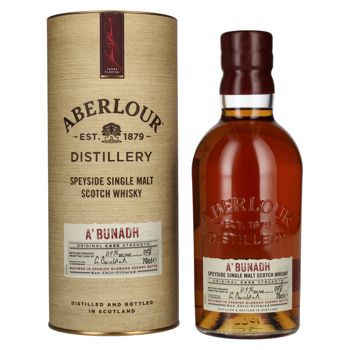 Aberlour A'BUNADH Original Cask Strength Batch No. 78 60.7% Vol. 0.7L in gift box