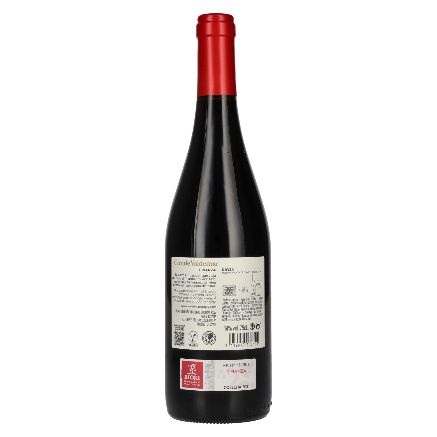 Conde Valdemar Crianza Rioja DOC 2021 14% Vol. 0,75l