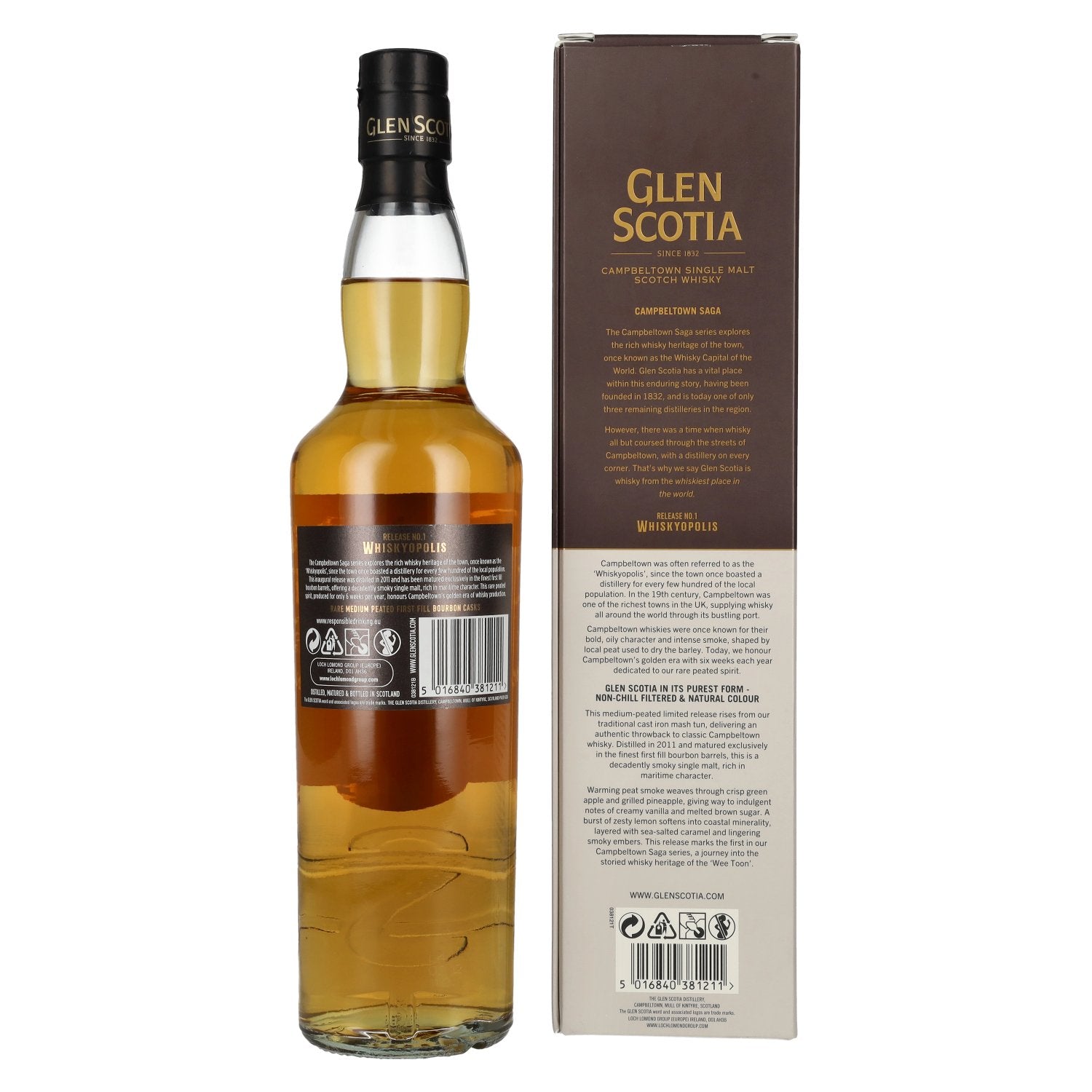 Glen Scotia Campbeltown SAGA WHISKYPOLIS Release No. 1 50% Vol. 0.7L in gift box