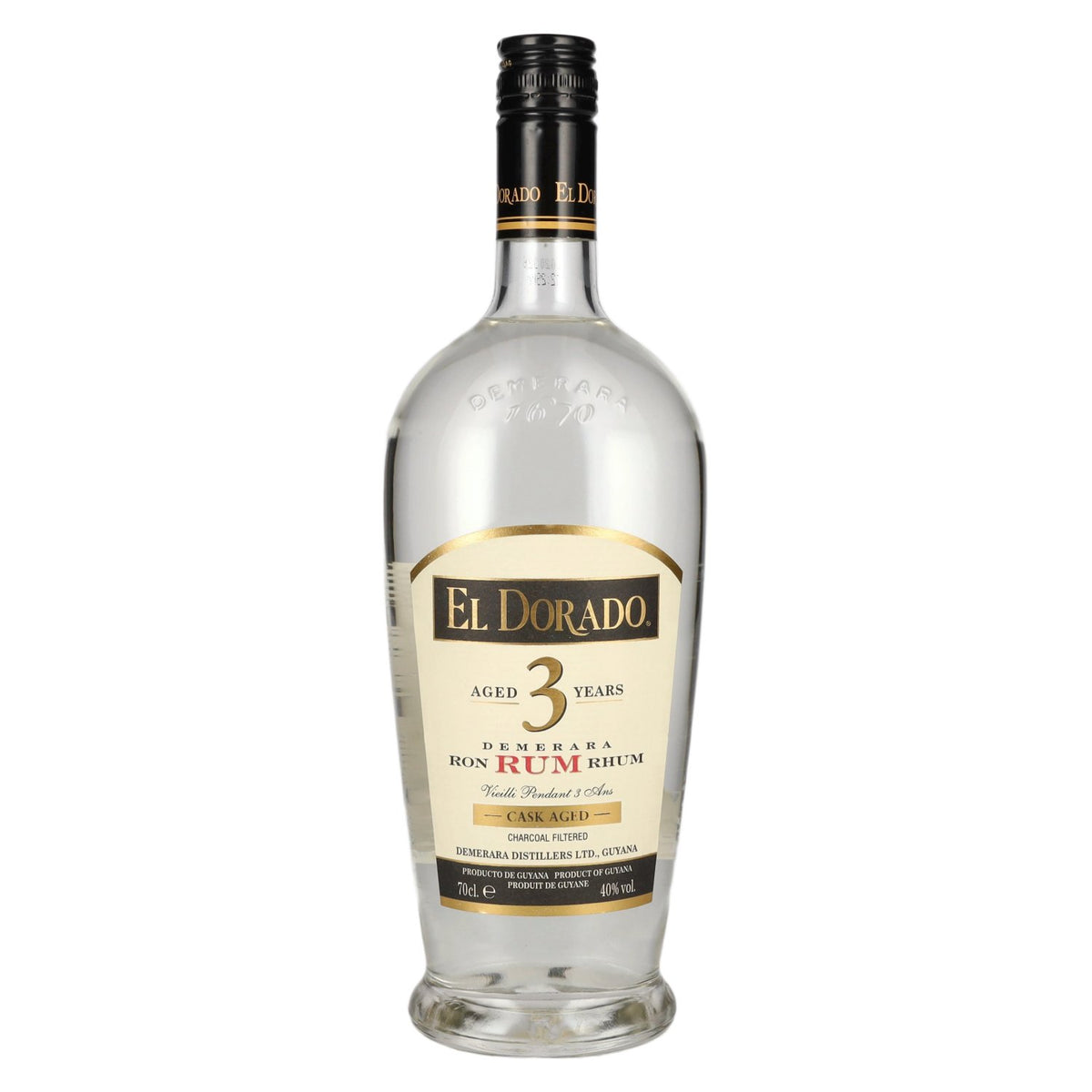El Dorado 3-Year-Old Cask-Aged Demerara Rum 40% vol. 0.7 l