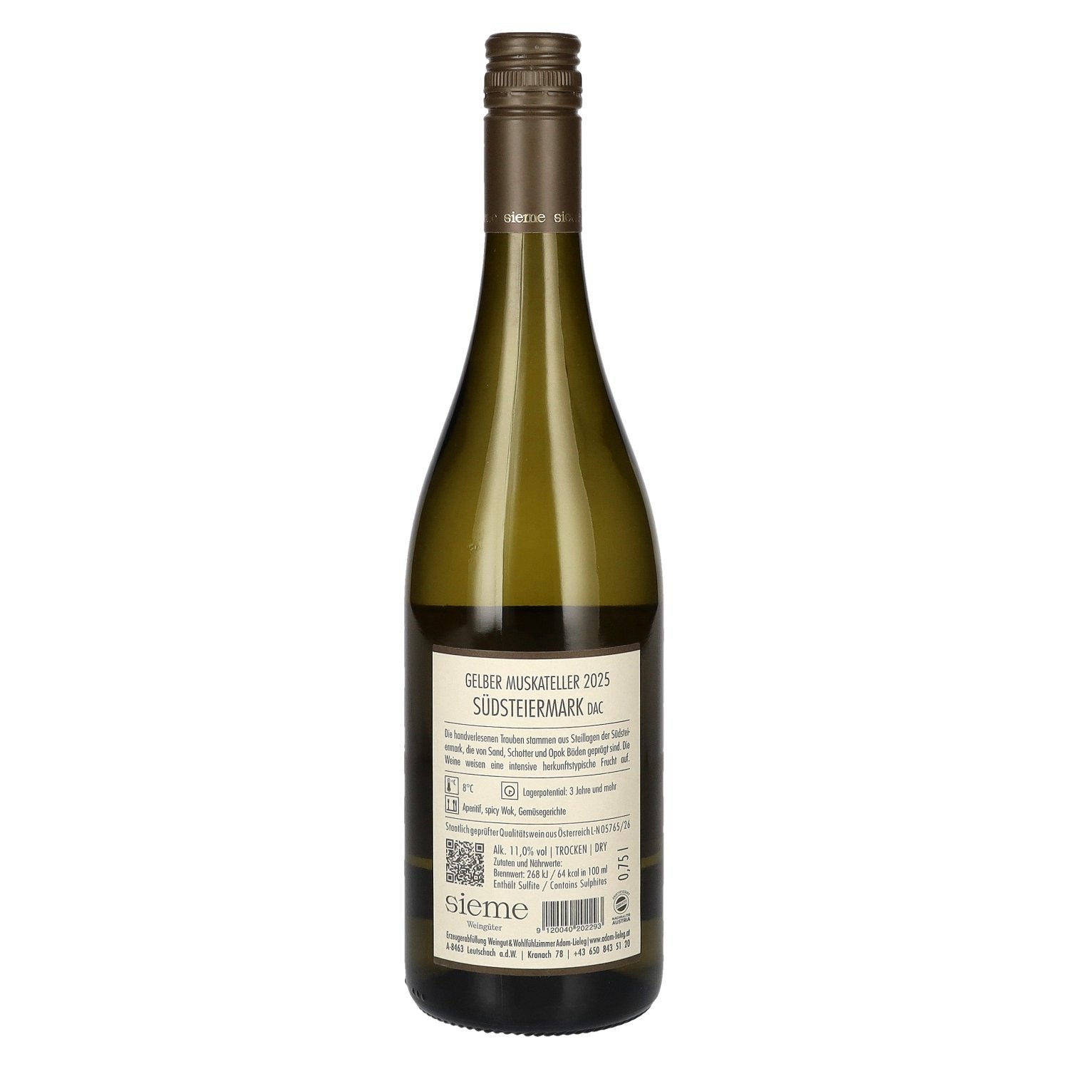 Adam-Lieleg Gelber Muskateller Steiermark DAC 2025 11% Vol. 0,75l