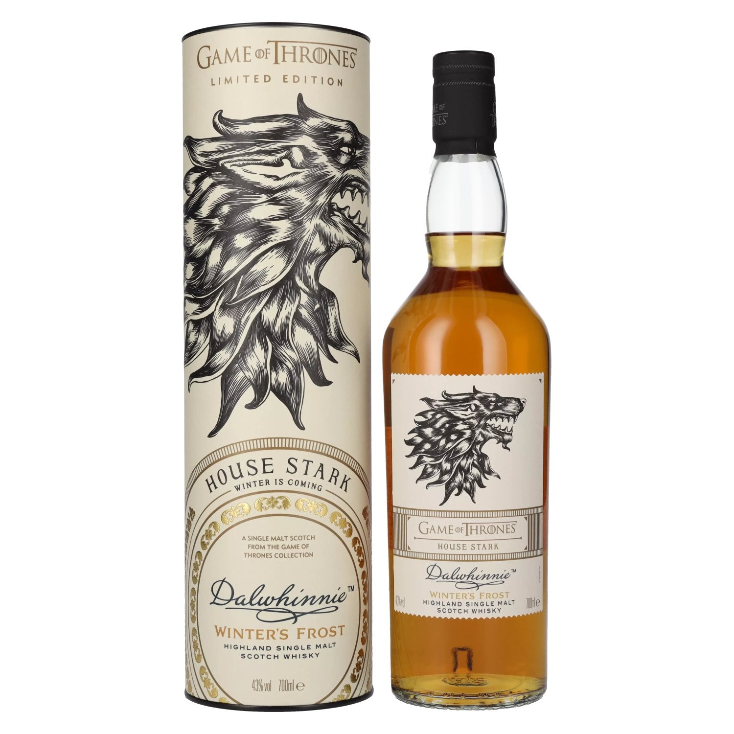 Dalwhinnie Winter's Frost GAME OF THRONES House Stark Single Malt Collection 43% Vol. 0.7L in gift box