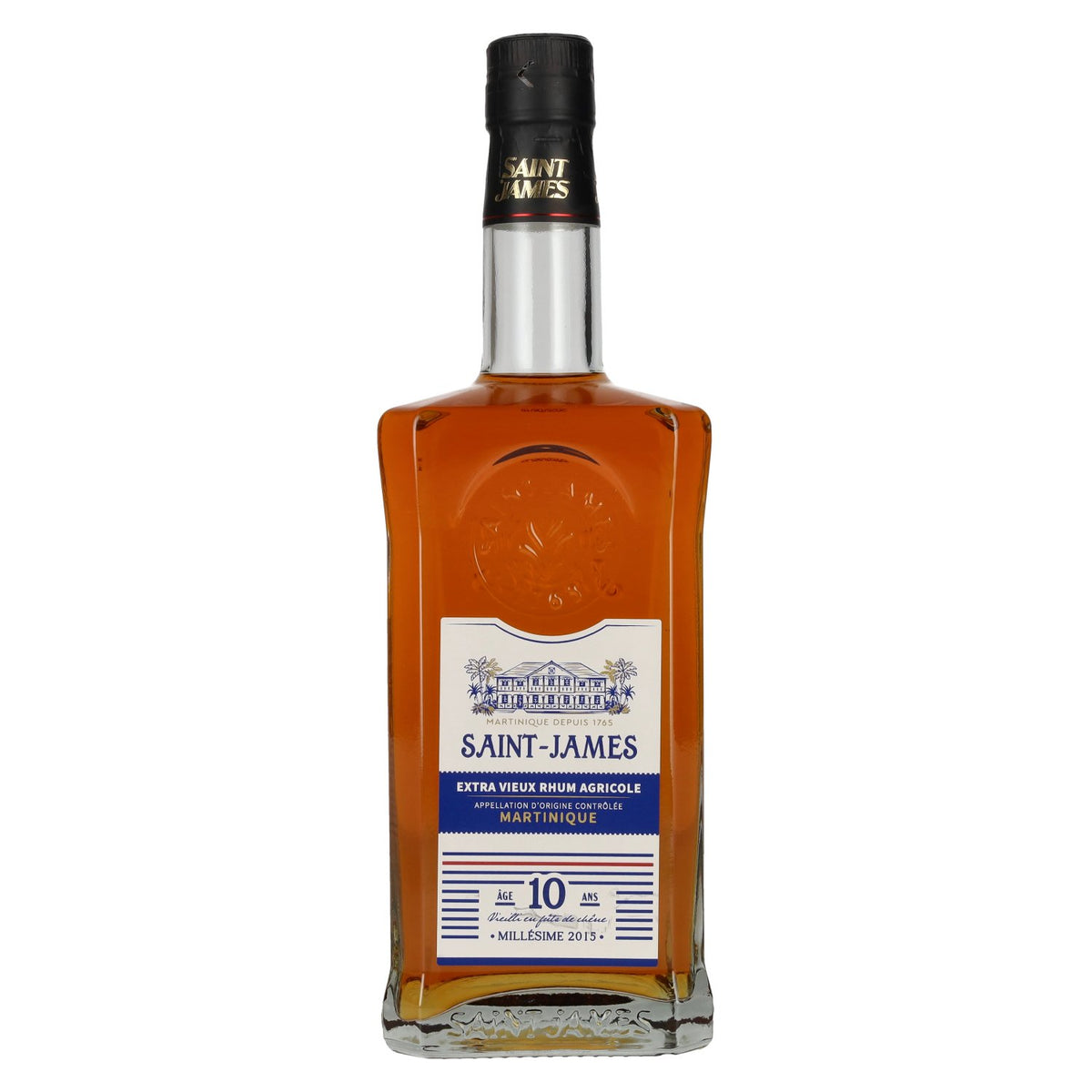 Saint James 10 Years Old Extra Vieux Agricole Rhum from Martinique, Vintage AOC 2015, 42.5% vol., 0.7l