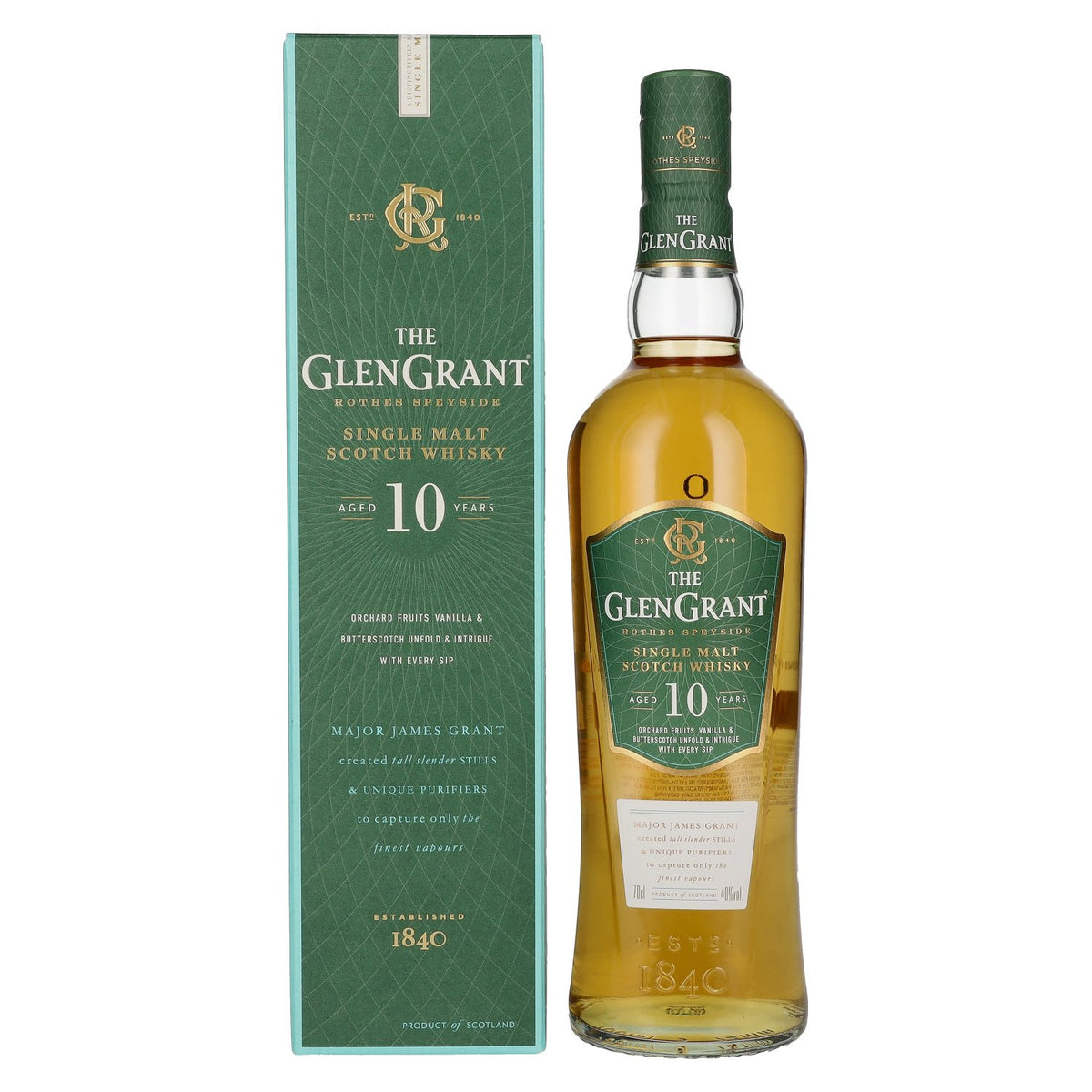 Glen Grant 10 Years Old Single Malt 40% Vol. 0.7L in Gift Box