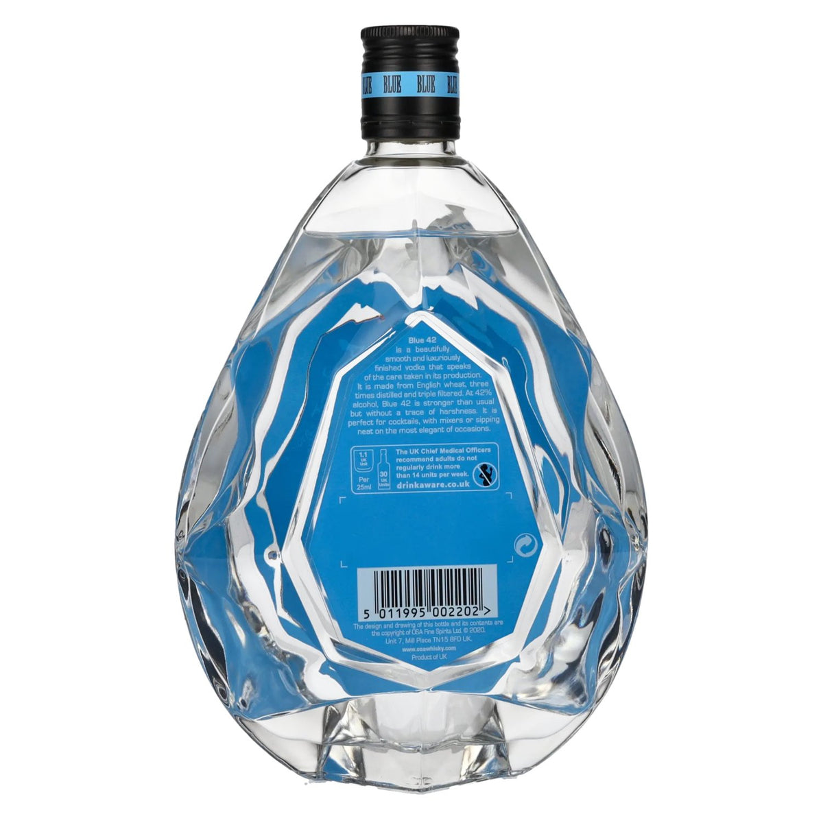 Blue 42 Smooth Luxury Vodka 42% ABV 0.7 l