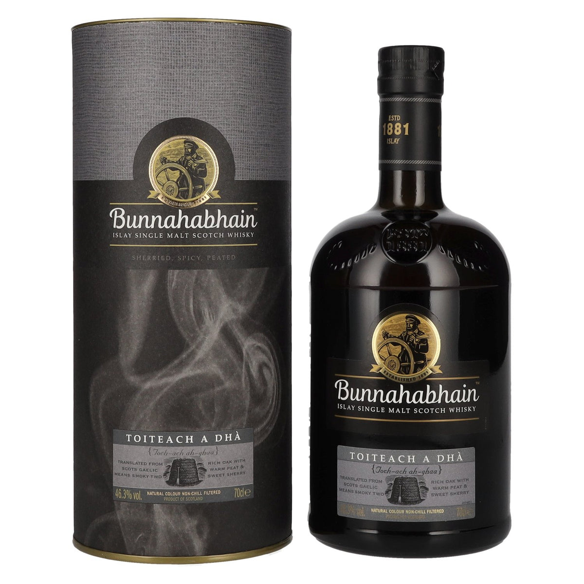 Bunnahabhain TOITEACH A DHÀ Islay Single Malt Scotch Whisky 46.3% Vol. 0.7l in Gift Box