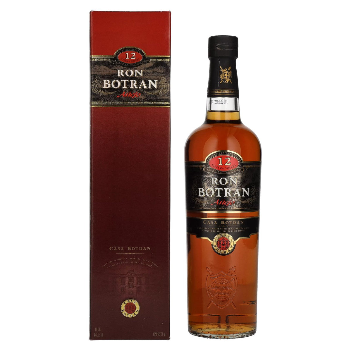 Botran Ron Añejo 12 Sistema Solera 40% Vol. 0,7l in Geschenkbox