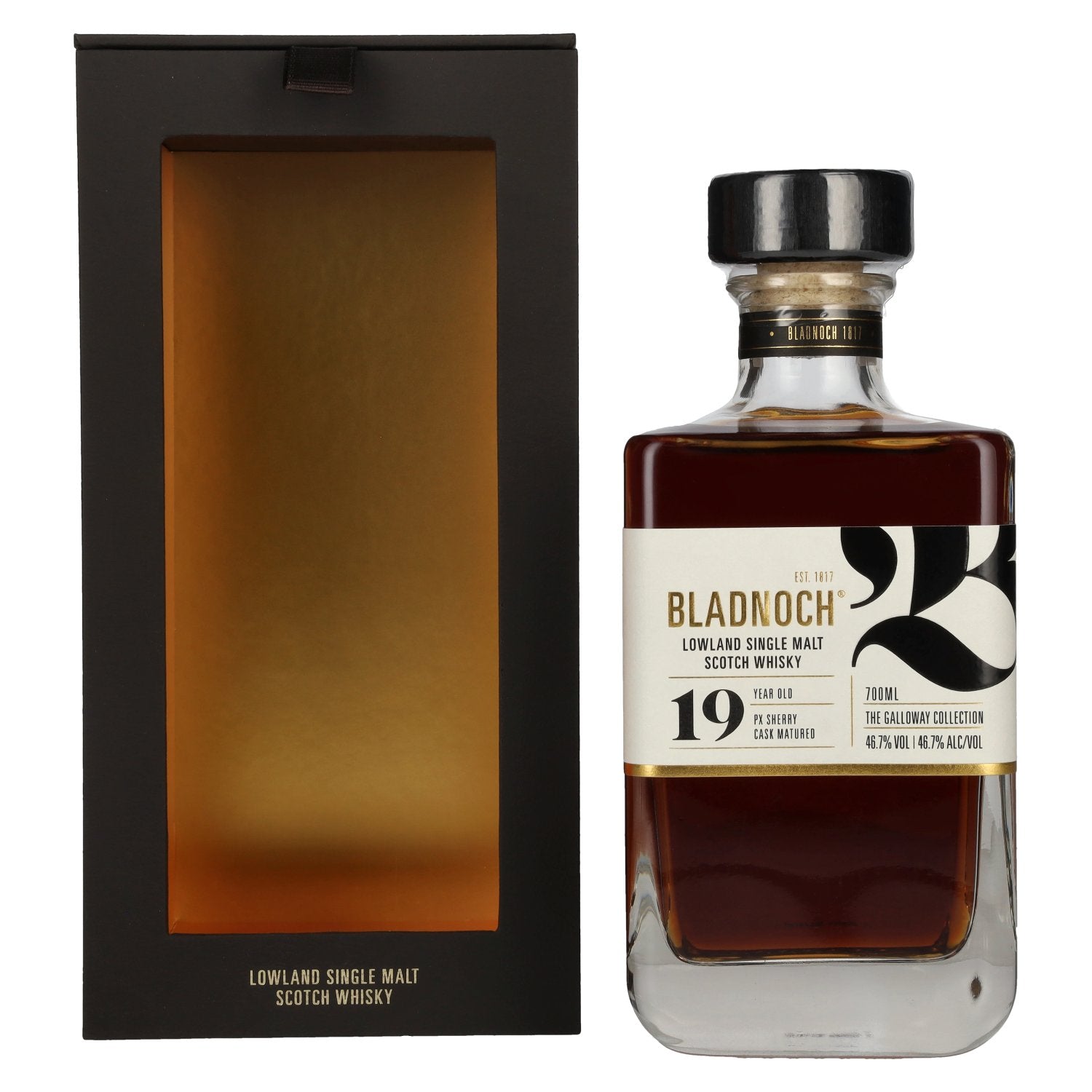 Bladnoch 19 Years Old Lowland Single Malt PX Sherry Cask 46,7% Vol. 0,7l in Geschenkbox