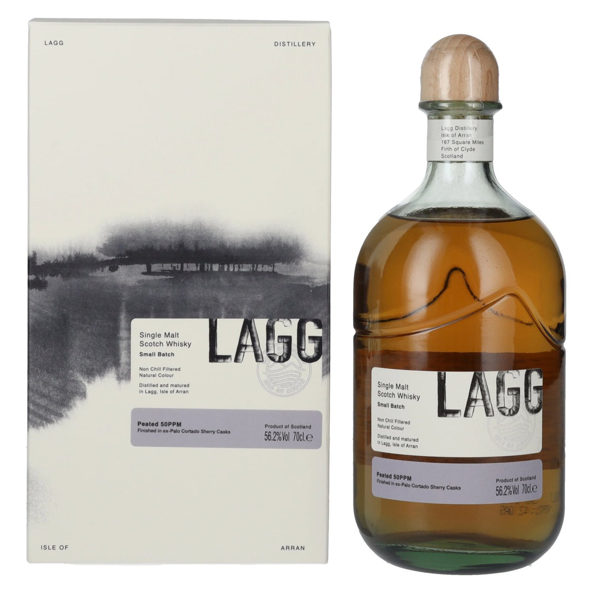 Lagg Small Batch Single Malt Scotch Whisky ex-Palo Cortado Sherry Cask 56.2% Vol. 0.7L in Gift Box