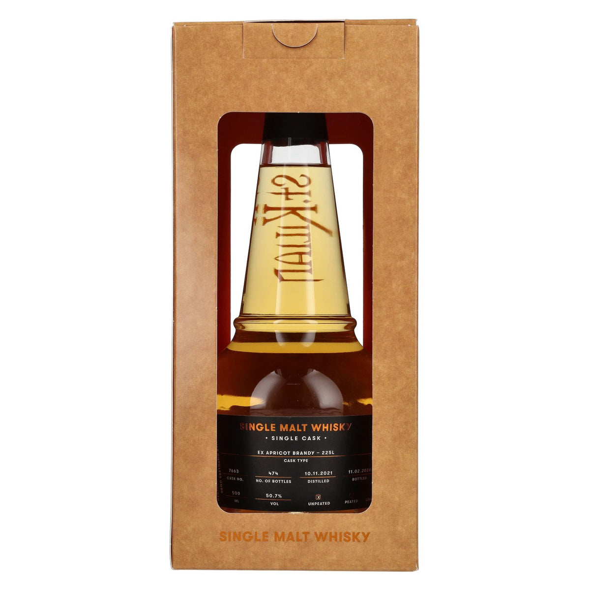 St. Kilian EX APRICOT BRANDY Single Cask Single Malt Whisky 50.7% ABV 0.5l in a gift box
