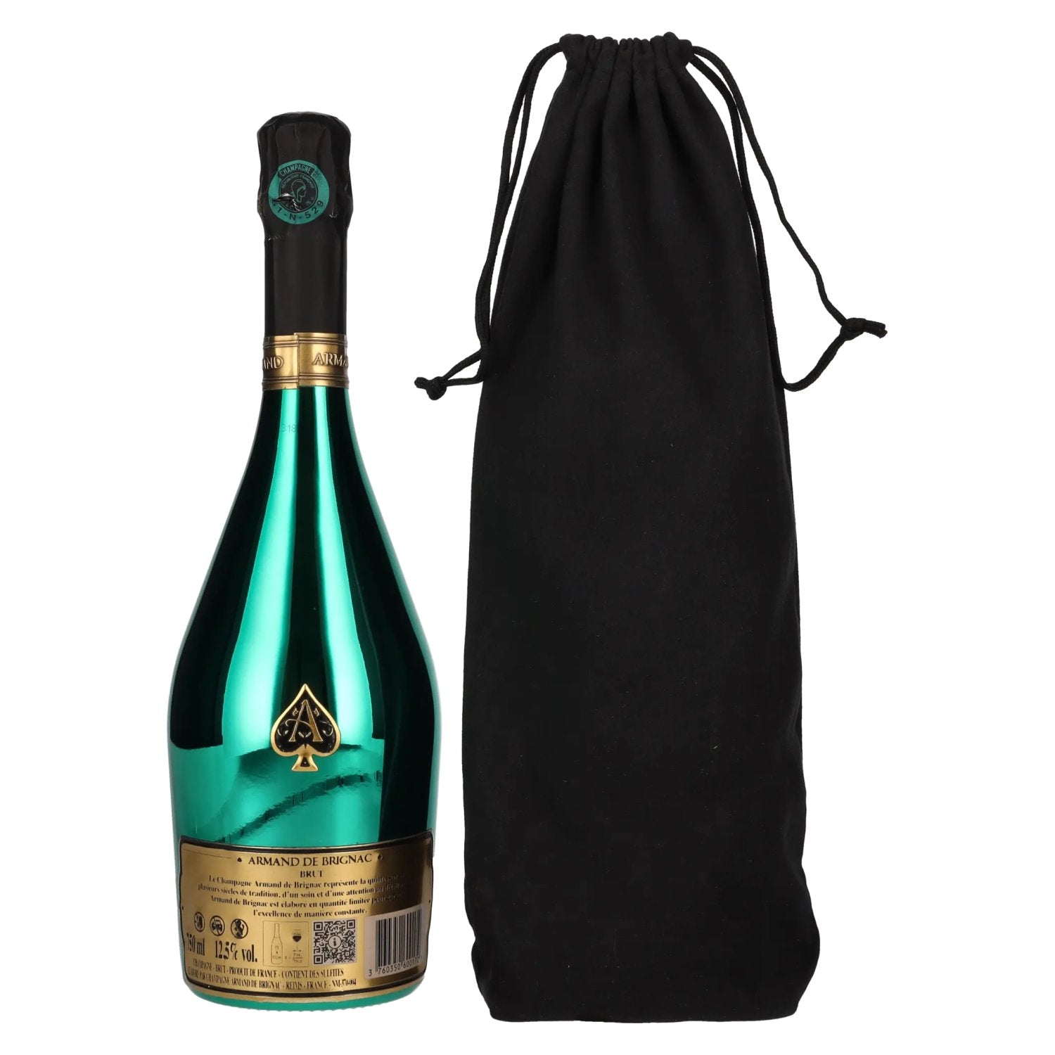 Armand de Brignac Champagne Brut Green Edition 12.5% Vol. 0.75L in Velvet Bag