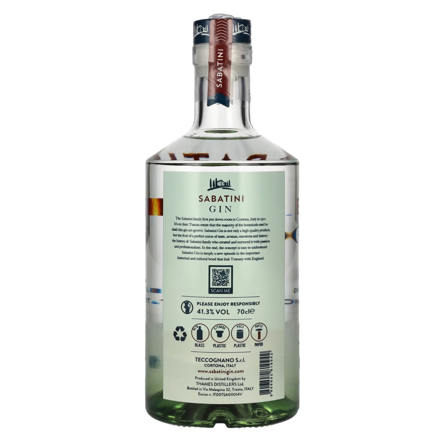 Sabatini Gin London Dry Gin 41,3% Vol. 0,7l