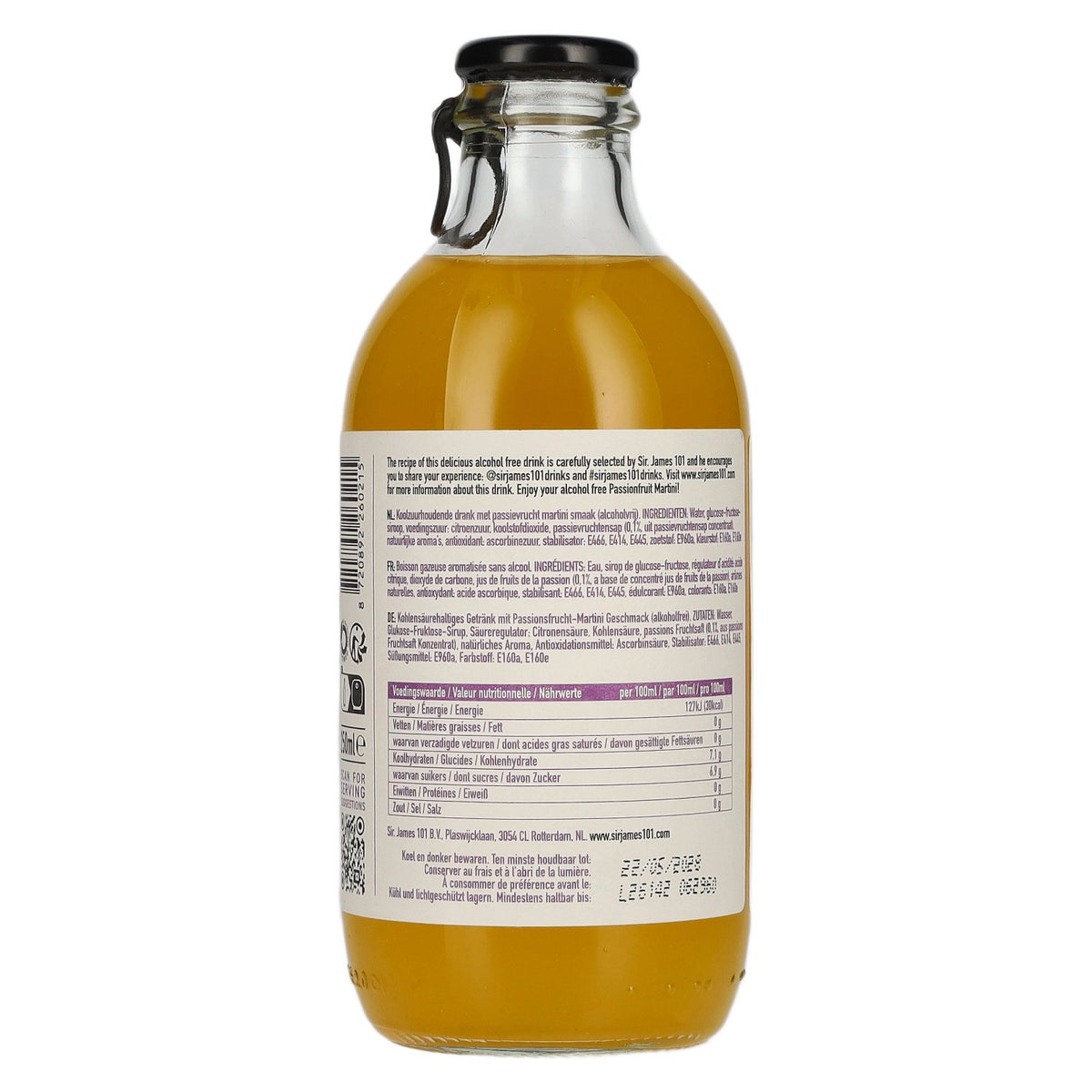 Sir. James 101 PASSIONFRUIT MARTINI Mocktail alcohol free 12x0,25l