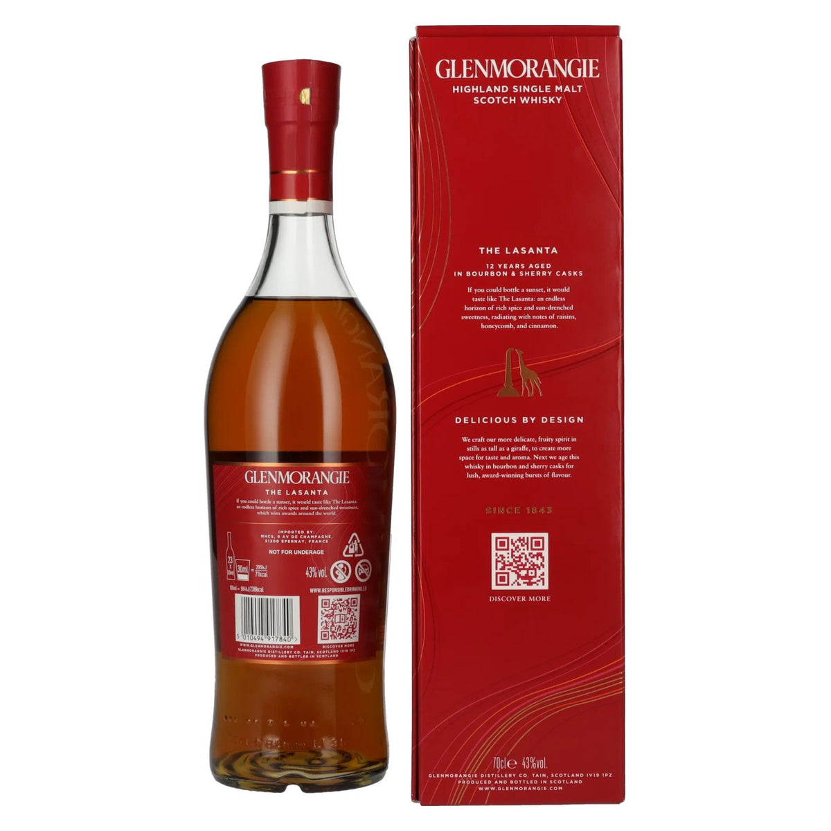 Glenmorangie THE LASANTA 12 Years Old Highland Single Malt 43% Vol. 0,7l in Geschenkbox