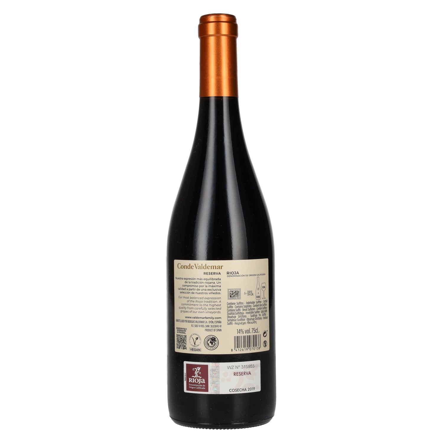 Conde Valdemar Reserva Rioja DOC 2019 14% Vol. 0,75l