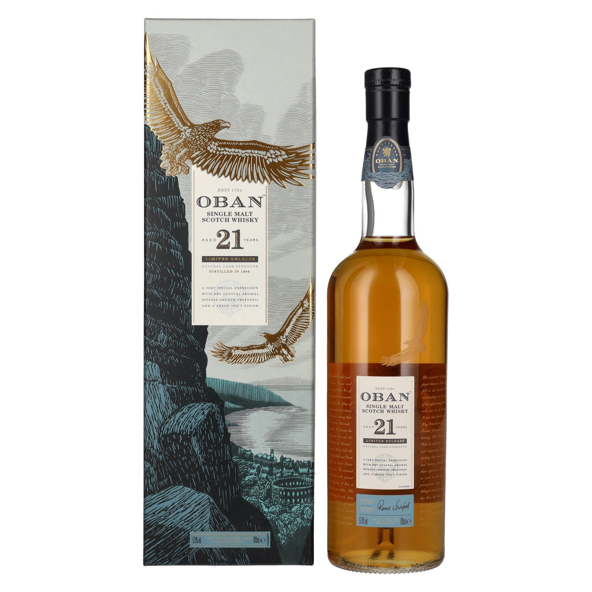 Oban 21 Years Old Single Malt Limited Release 2018 57.9% Vol. 0.7L in Gift Box