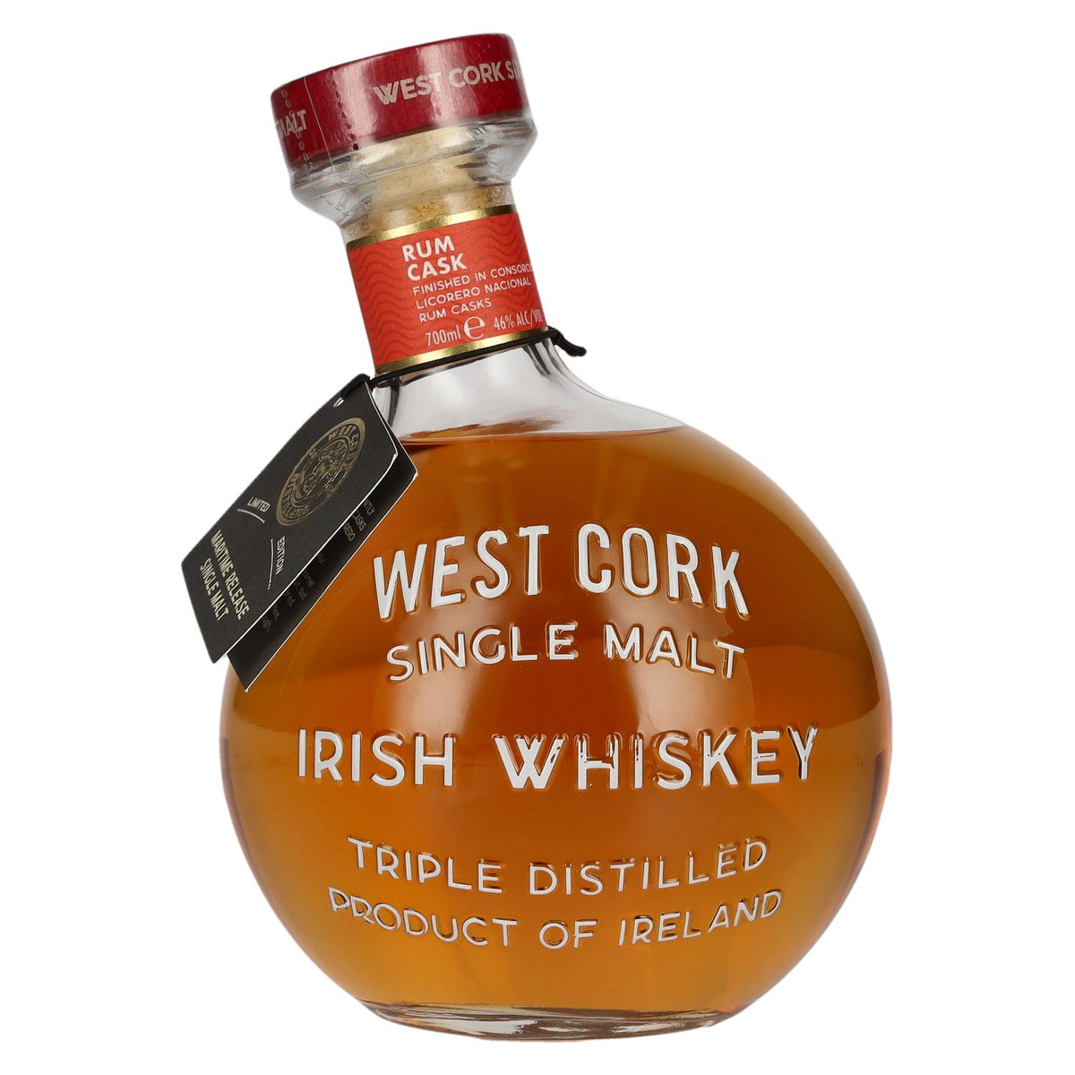 West Cork MARITIME Single Malt Irish Whiskey RUM CASK FINISHED Limited Edition 46% Vol. 0.7l