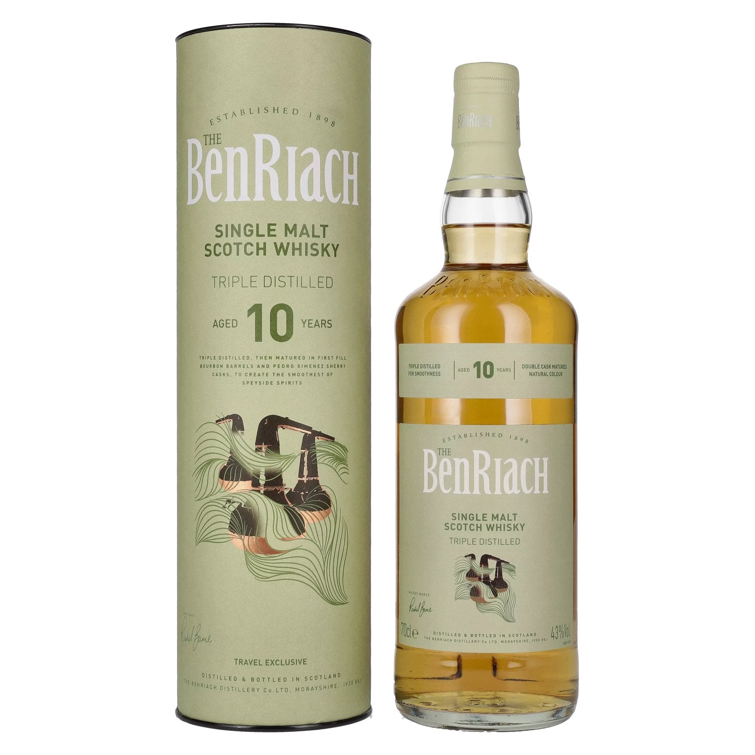 Benriach 10 Years Old Triple Distilled Double Cask Matured 43% Vol. 0.7l in Gift Box