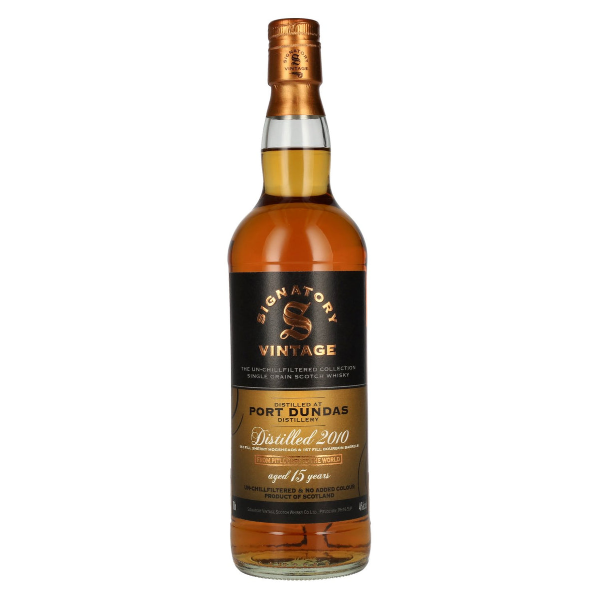 Signatory Vintage PORT DUNDAS 15 Years Old The Un-Chillfiltered 2010 46% vol. 0.7 l