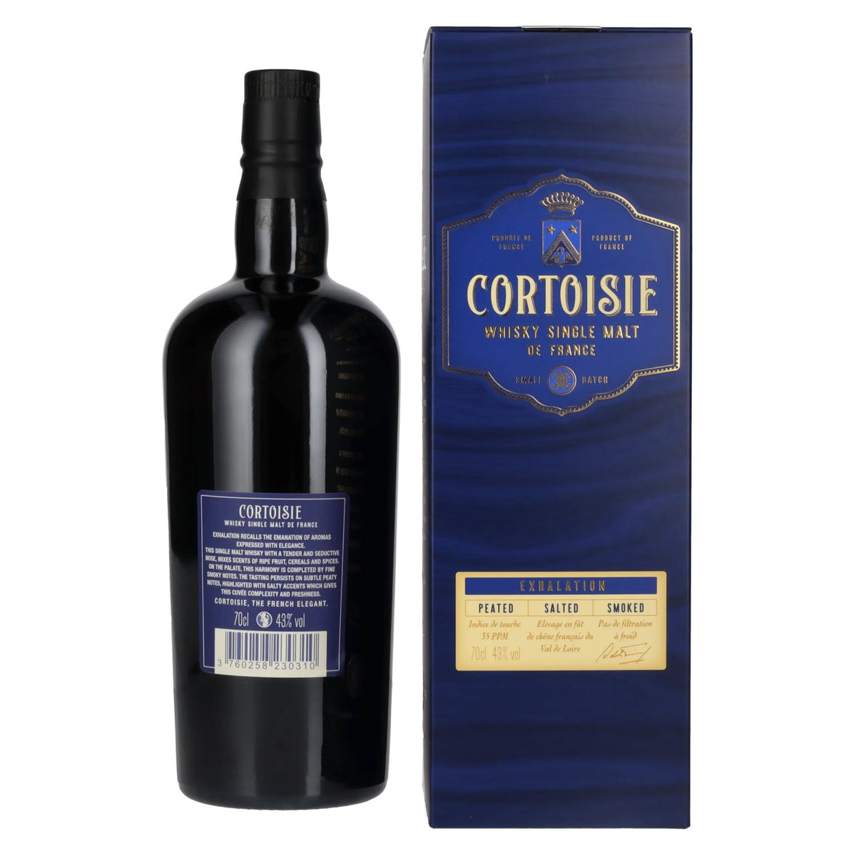 Cortoisie EXHALATION Whisky Single Malt de France 43% Vol. 0,7l in Geschenkbox