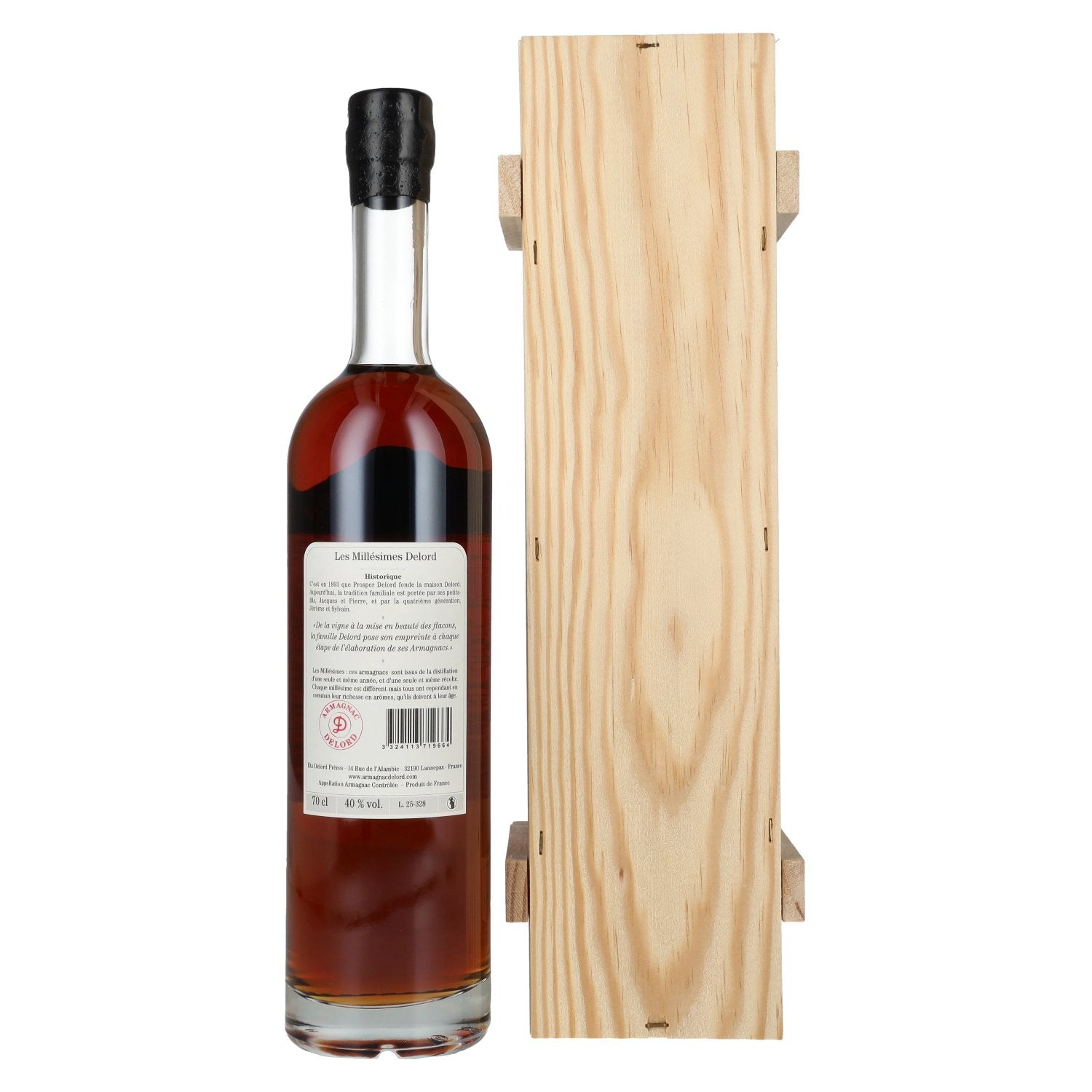 Old Armagnac Delord Vintage Récolte 1966 40% Vol. 0.7l in wooden box