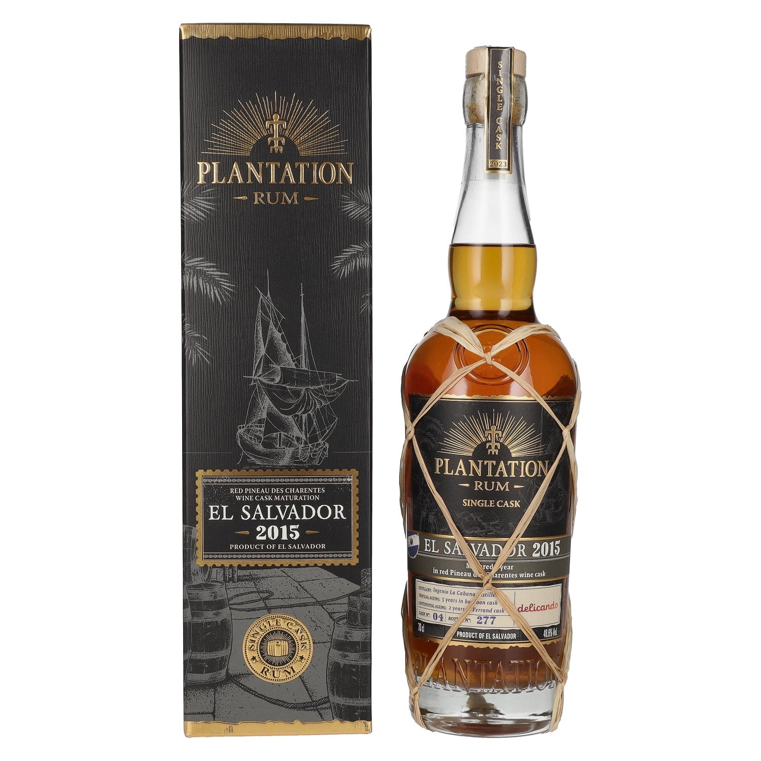 Plantation Rum EL SALVADOR 2015 Pineau des Charentes Finish by delicando 2023 48.6% Vol. 0.7l in gift box