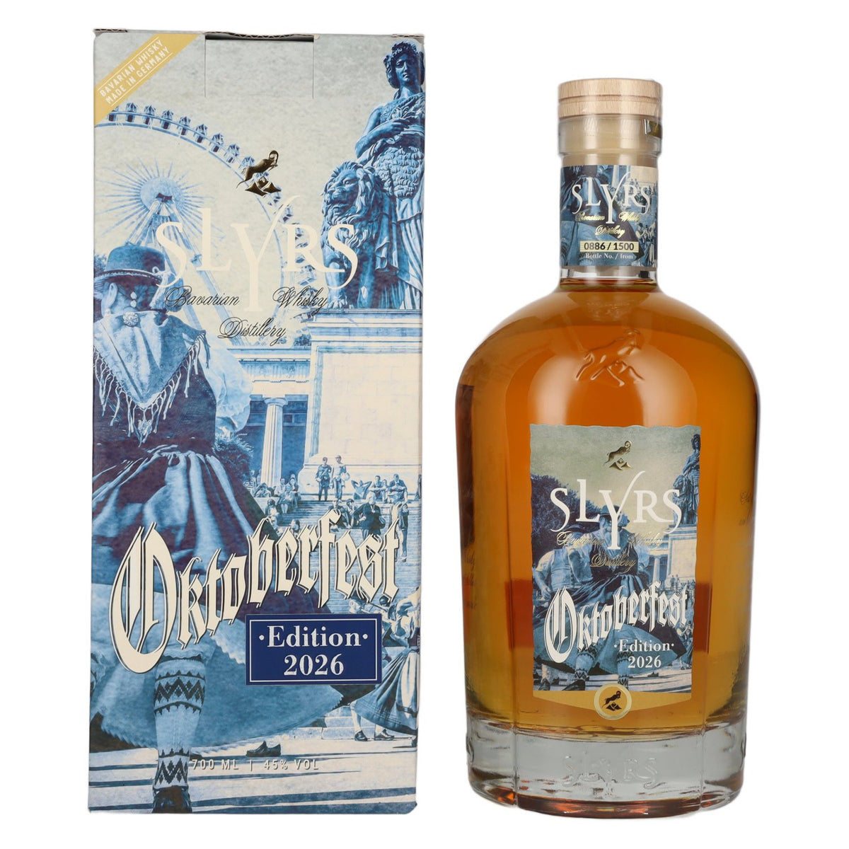 Slyrs Single Malt Whisky Oktoberfest Edition 2026 45% vol. 0.7 l in a gift box